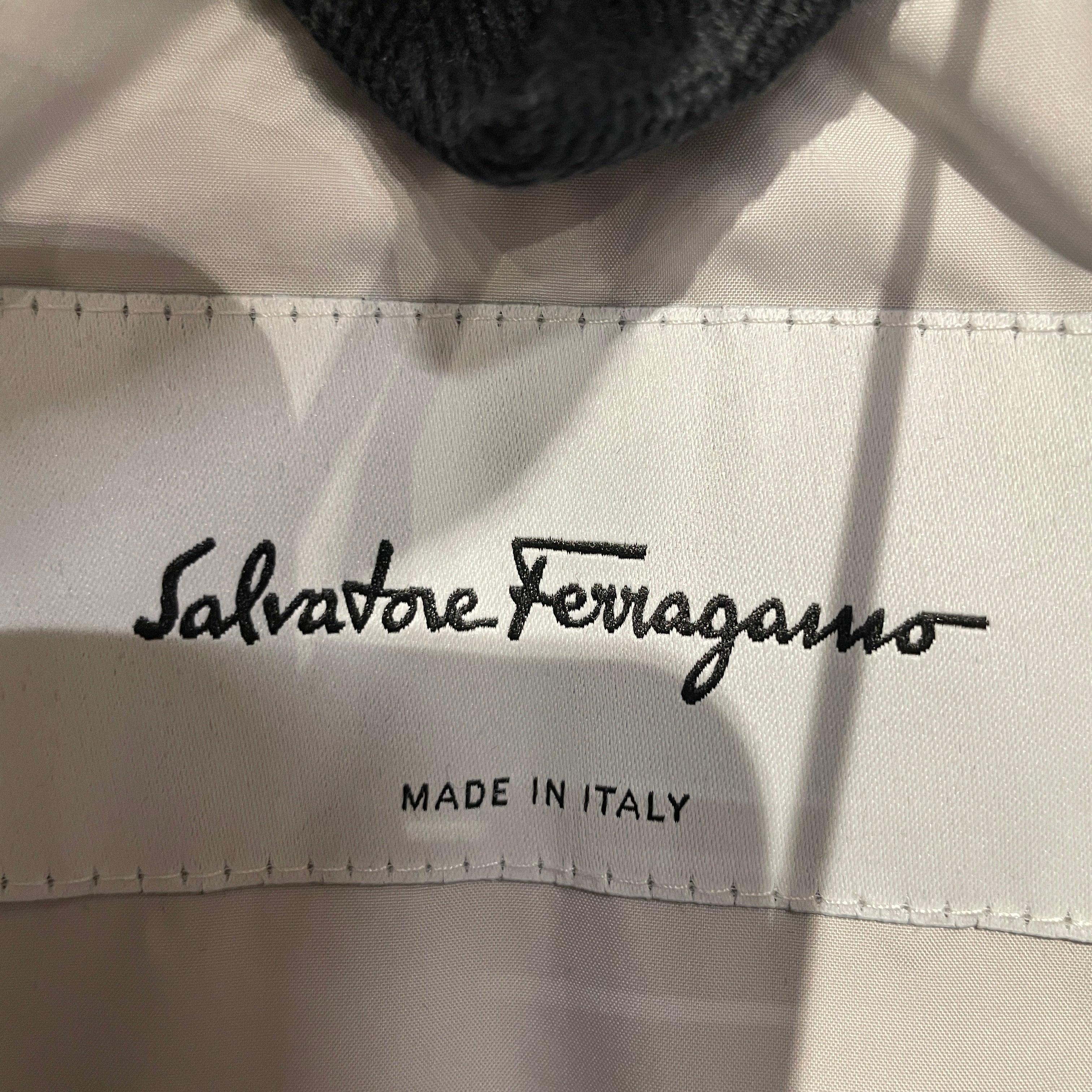 Salvatore Ferragamo/Puffer Jkt/56/Nylon/BLK/All Over Print/ALL OVER STRIPES view 3