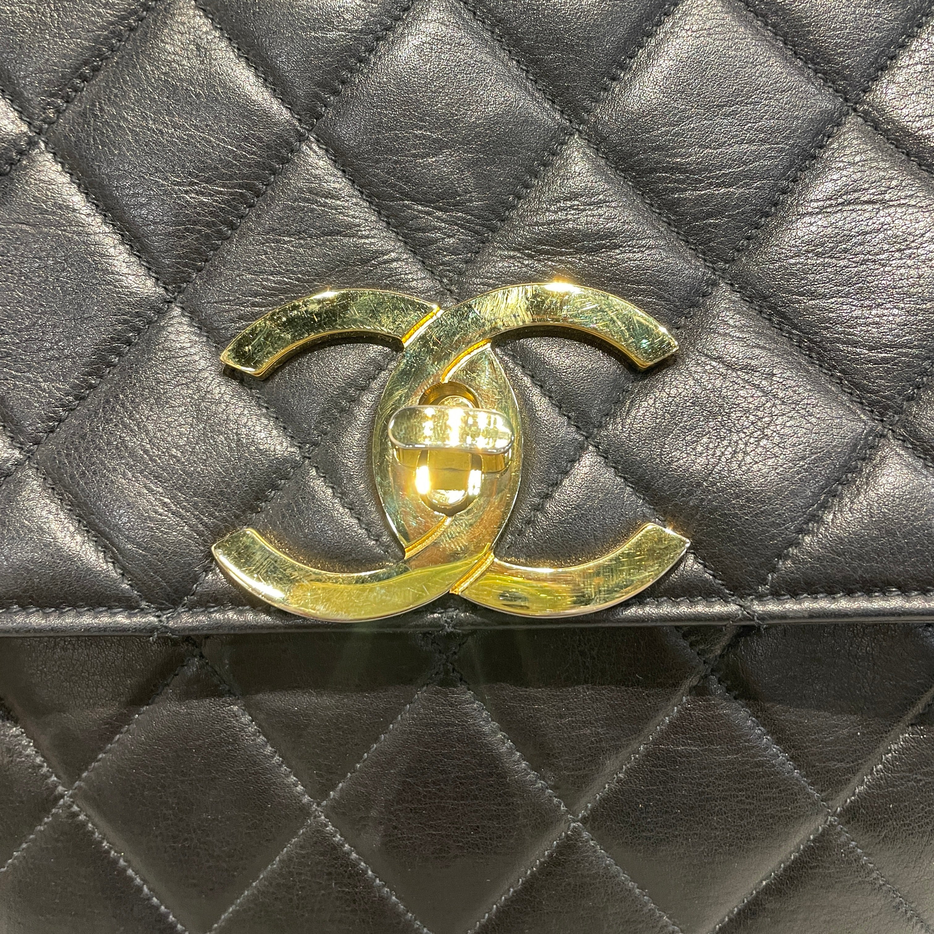CHANEL/Briefcase/Lambskin/BLK/Quilted CC Briefca view 6