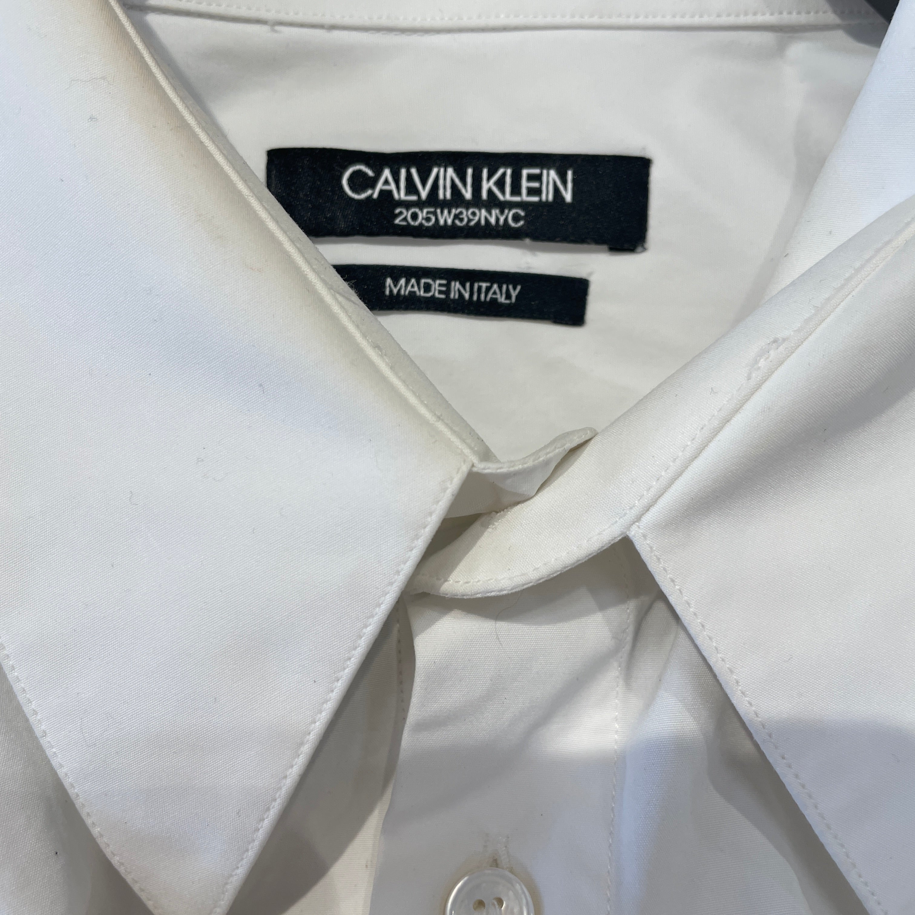 Calvin Klein 205W39NYC/Shirt/43/Cotton/WHT/Graphic/BACK GRAPHIC TEXT view 3