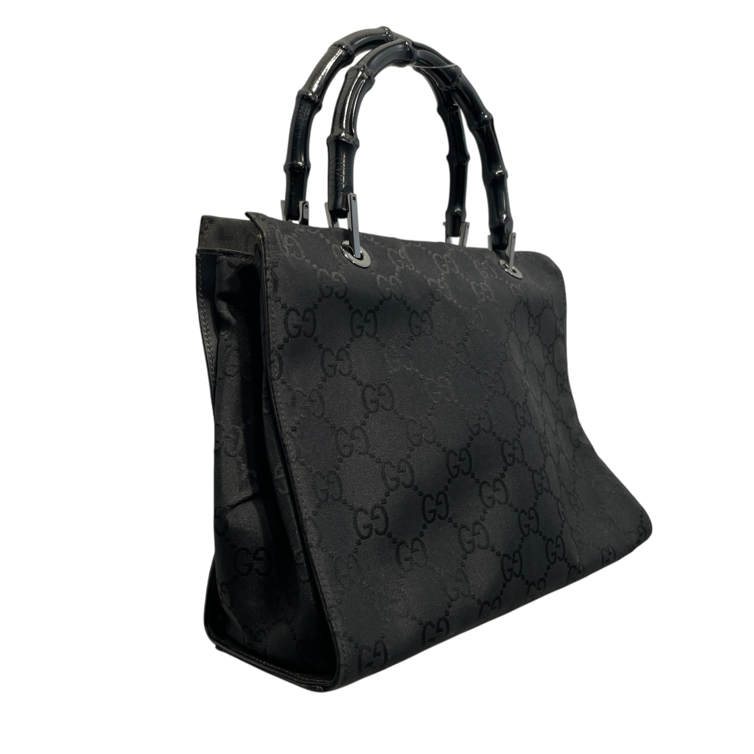 GUCCI/Bag/Monogram/Nylon/BLK/Monogram banbo Handle tote view 2