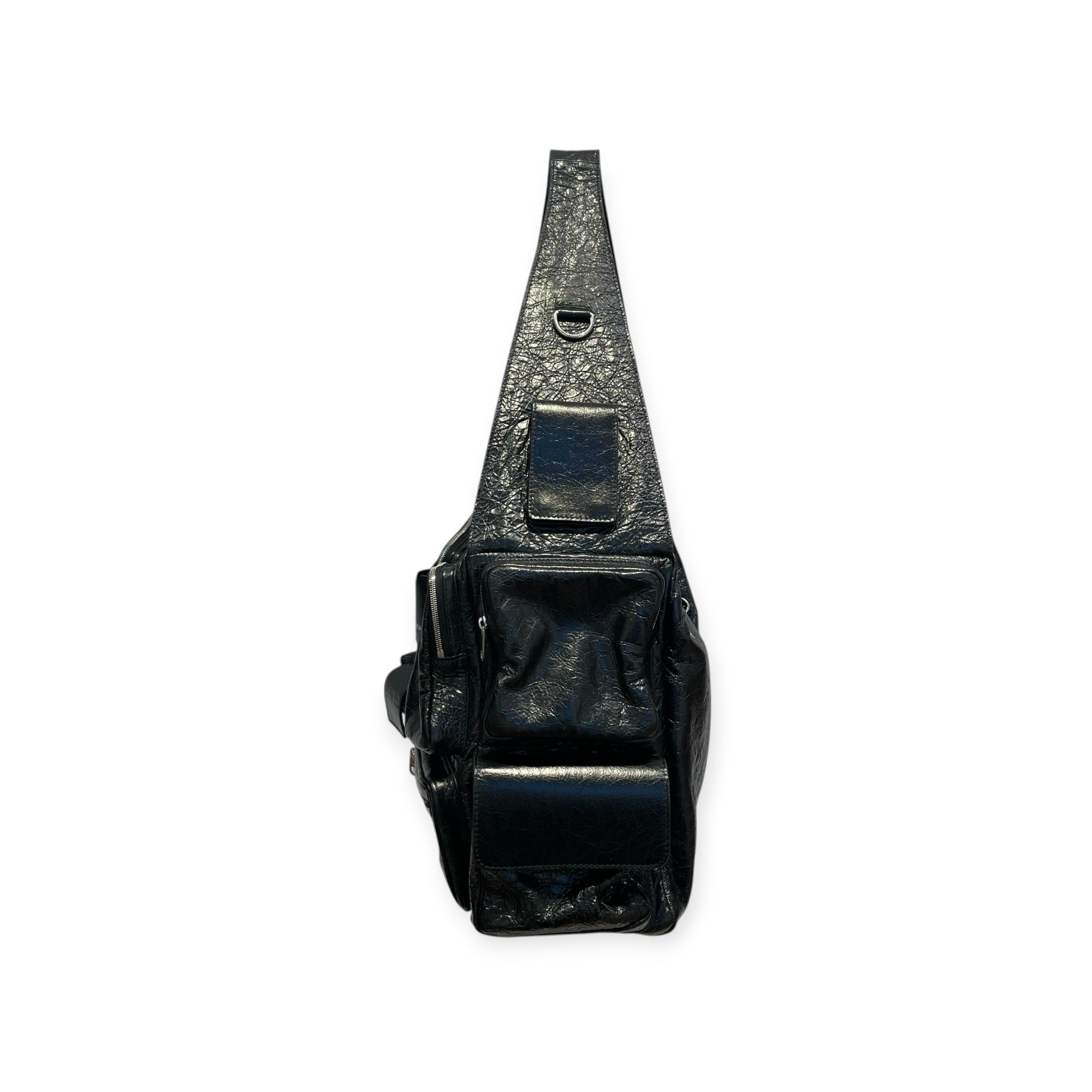 BALENCIAGA/Hand Bag/Leather/BLK/shoulder bag/sil/ multi pocket view 7