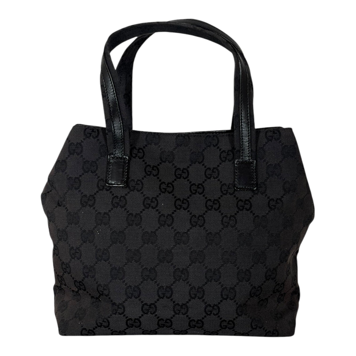 GUCCI/Hand Bag/Monogram/Leather/BLK/TWO-POCKET BAG view 2
