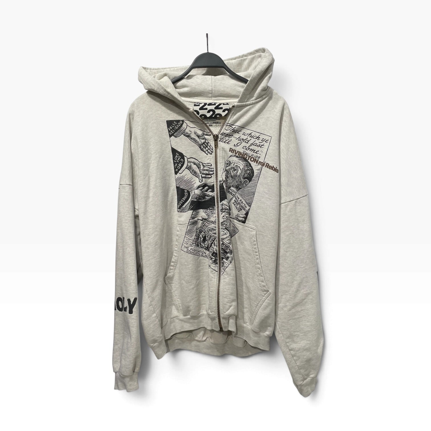 RRR123 RIVINGTON roi Rebis/Zip Up Hoodie/2/Cotton/GRY/ view 1
