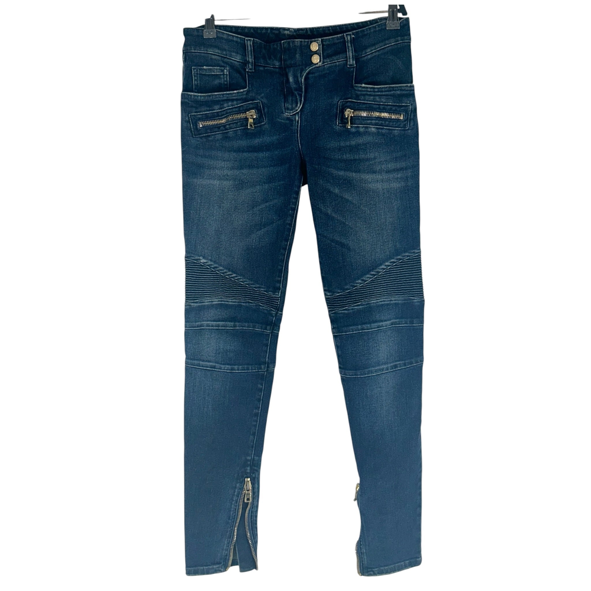 BALMAIN/Bottoms/38/Cotton/BLU/0556-264N view 2