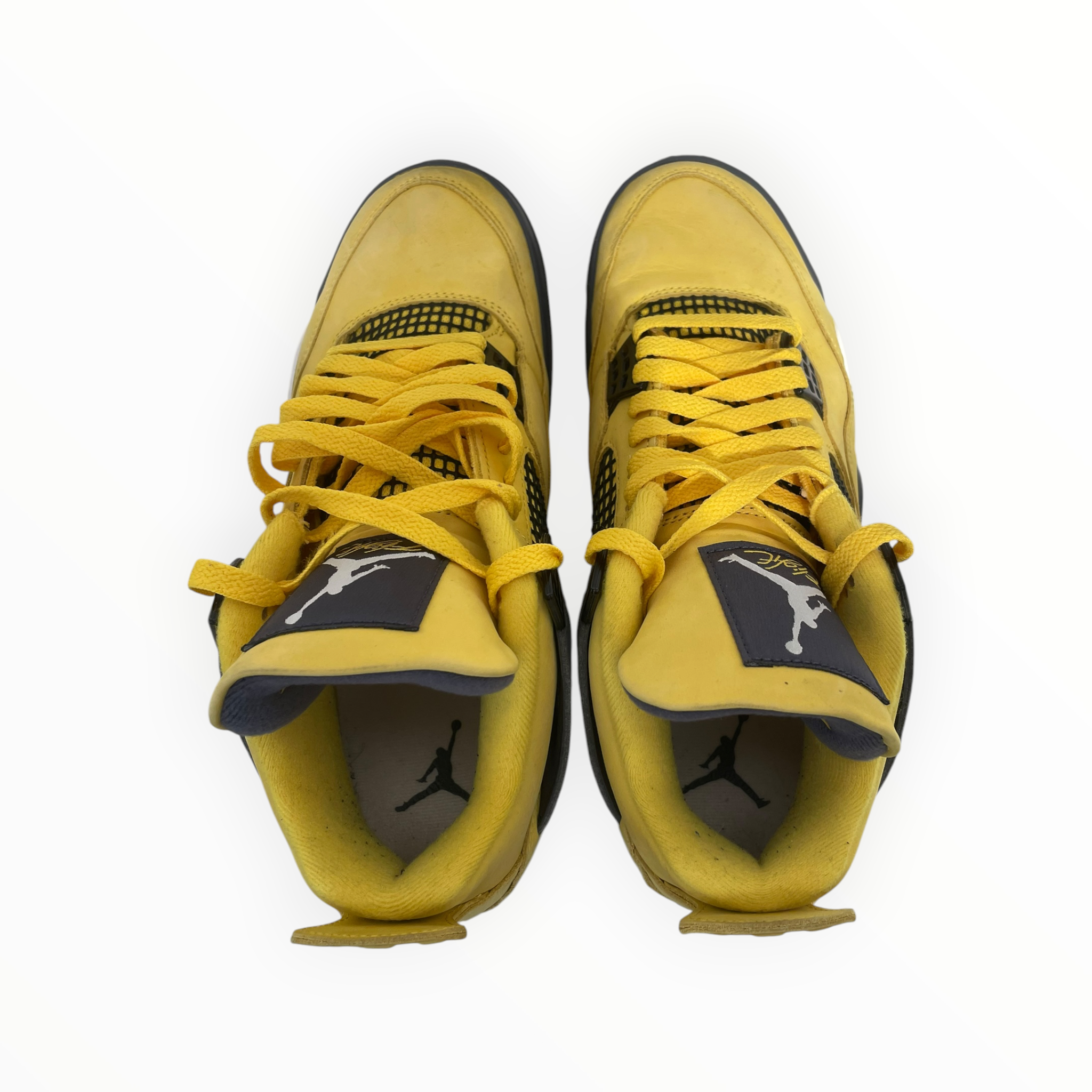JORDAN BRAND/Low-Sneakers/US 9/Cotton/YEL/AIR JORDAN 4 RETRO view 3