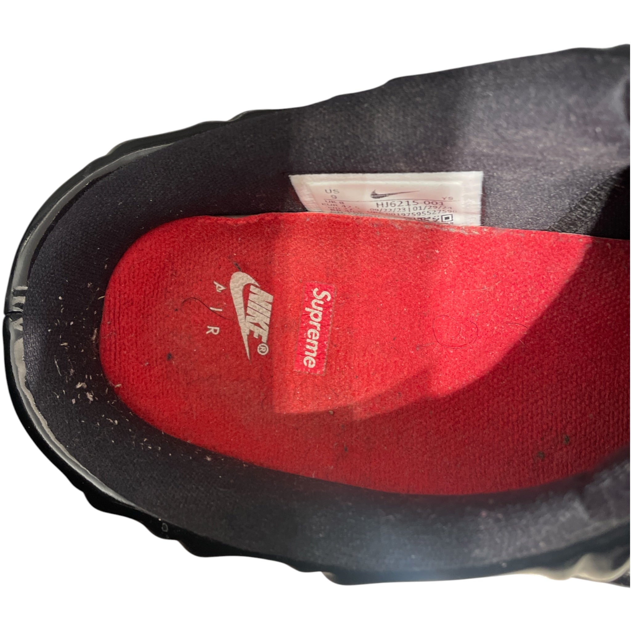 NIKE/Supreme/Low-Sneakers/US 9/BLK/clogposite view 3