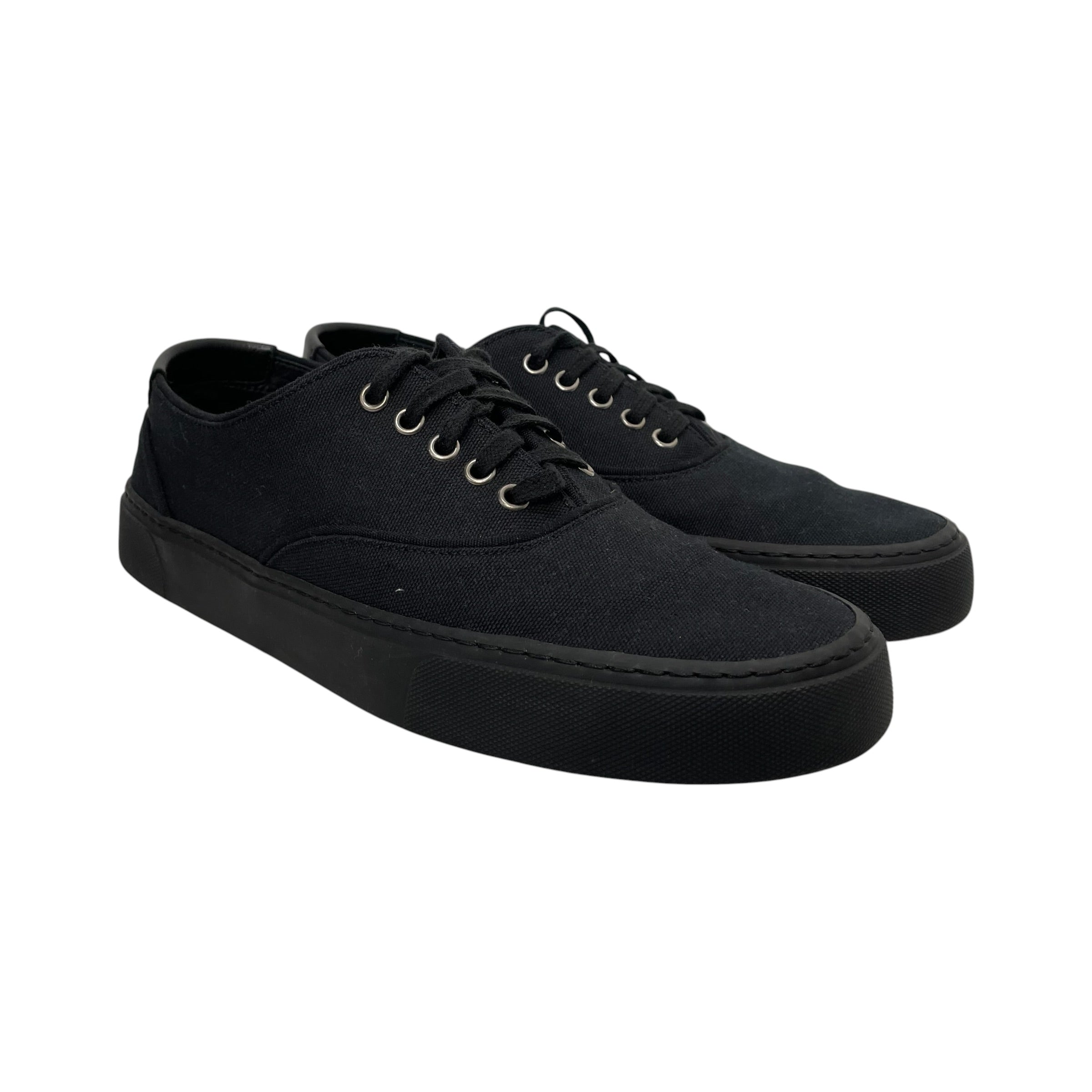 SAINT LAURENT/Low-Sneakers/EU 42.5/Cotton/BLK/VENICE LOW TOP view 1