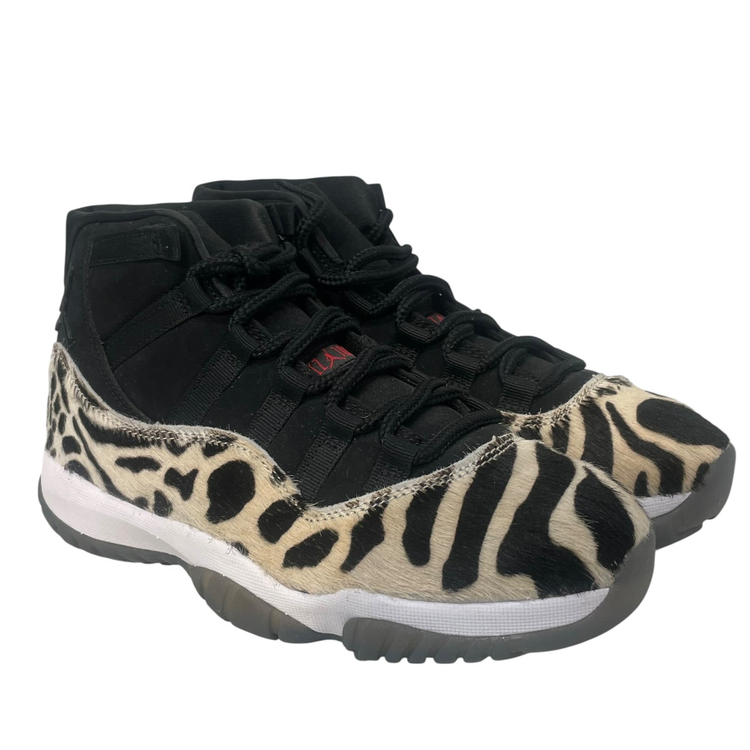 NIKE/AIR JORDAN 11 RETRO/Hi-Sneakers/US 7.5/Animal Pattern/Fake Fur/BLK/AR0715-010 view 1