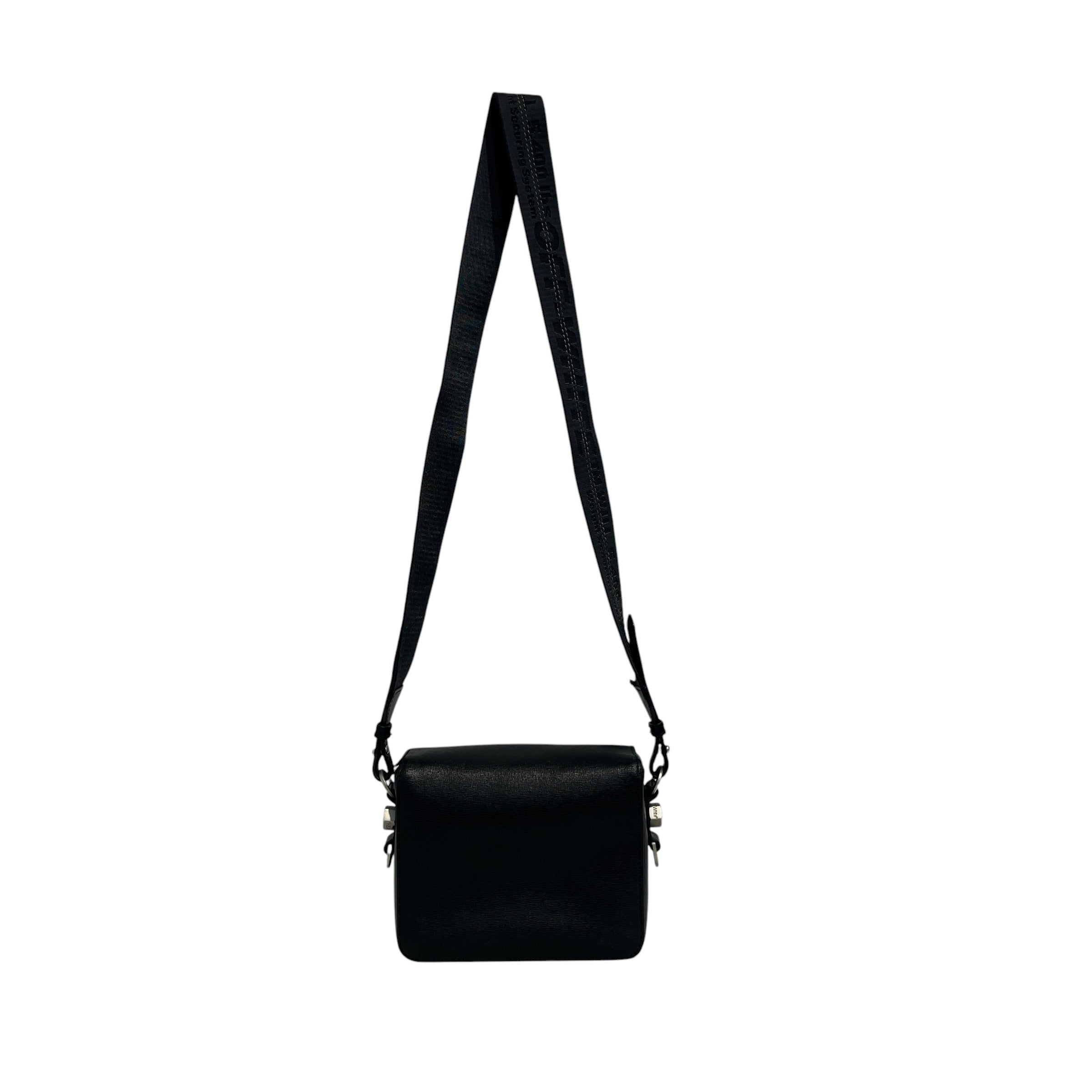 OFF-WHITE/Hand Bag/Stripe/Leather/BLK/Bolts On Side view 2