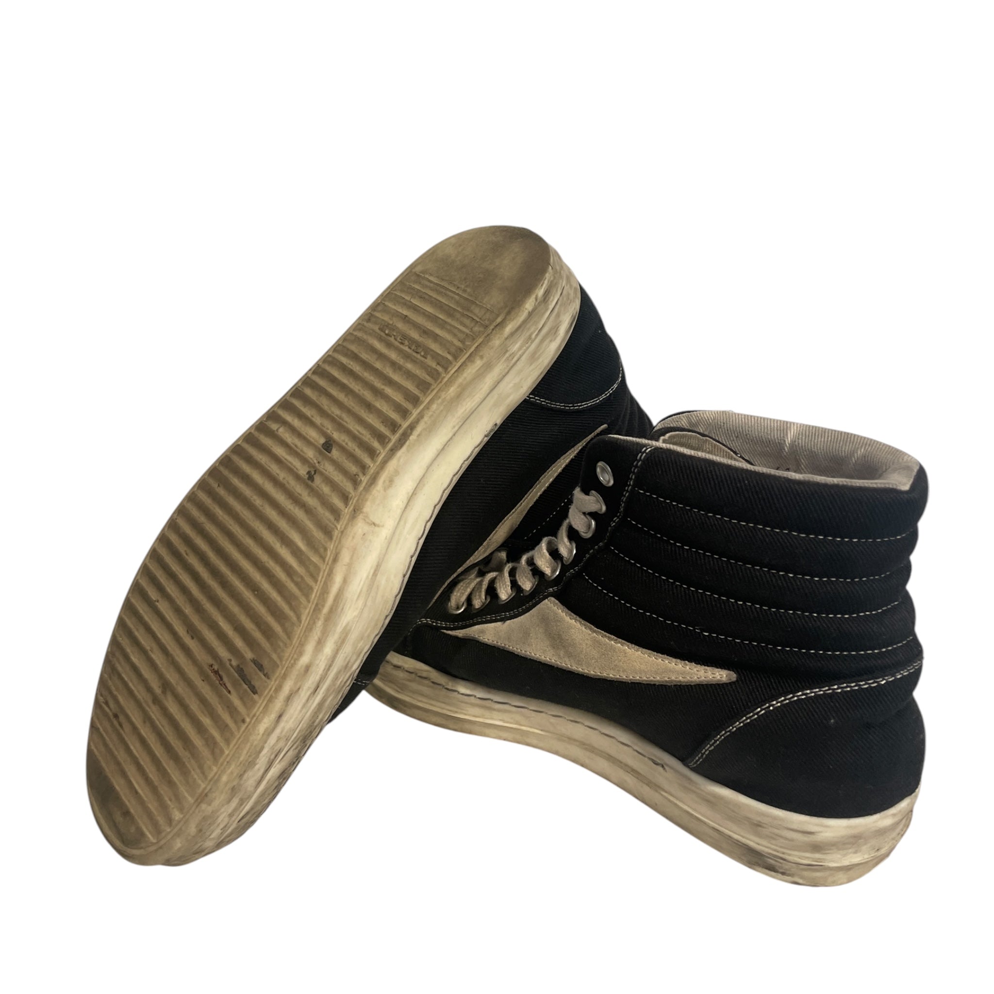 RICK OWENS DRKSHDW/Hi-Sneakers/EU 42/Cotton/BLK/hi top rick vans view 3