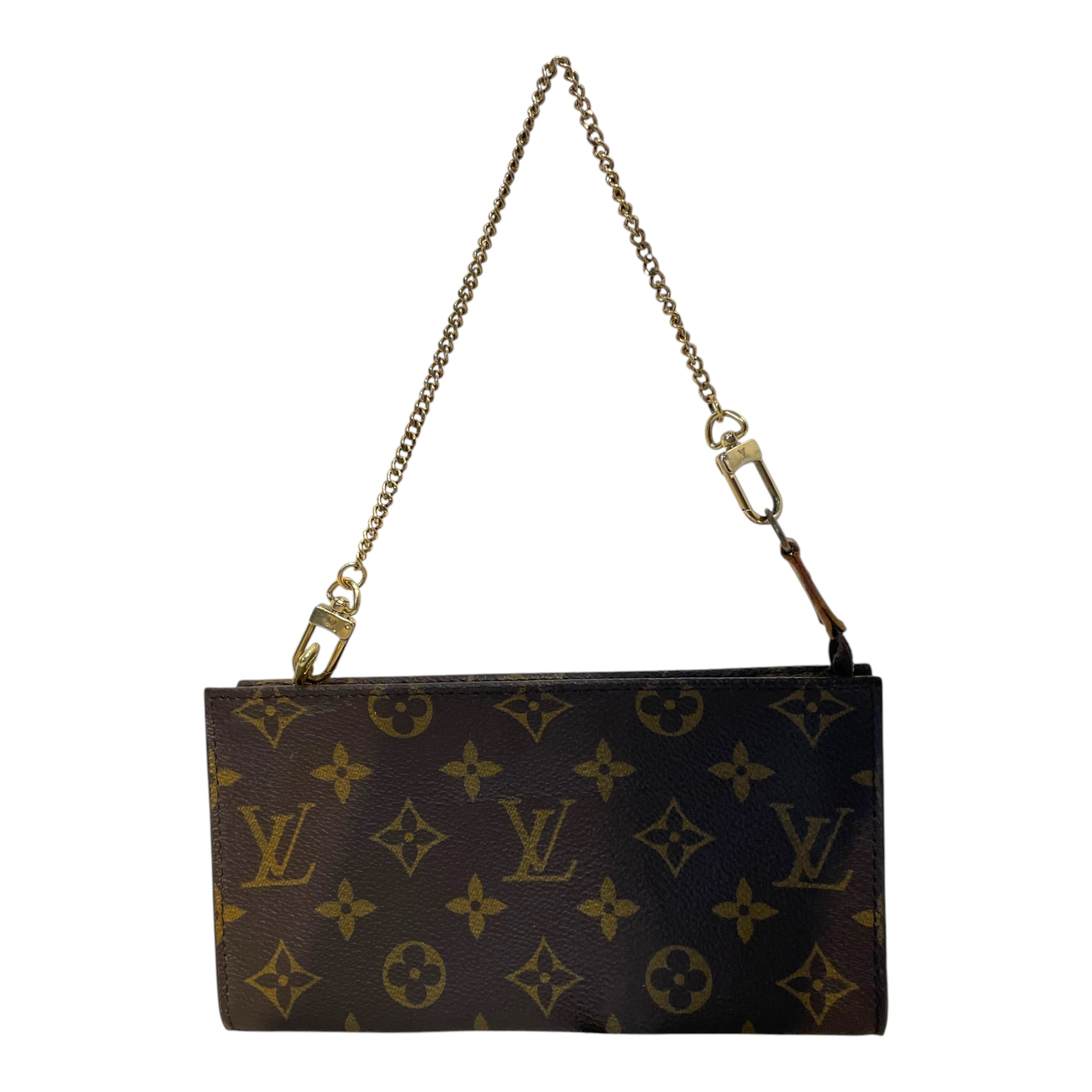 LOUIS VUITTON/Hand Bag/Monogram/Leather/BRW/Petite Bucket Pouch view 1