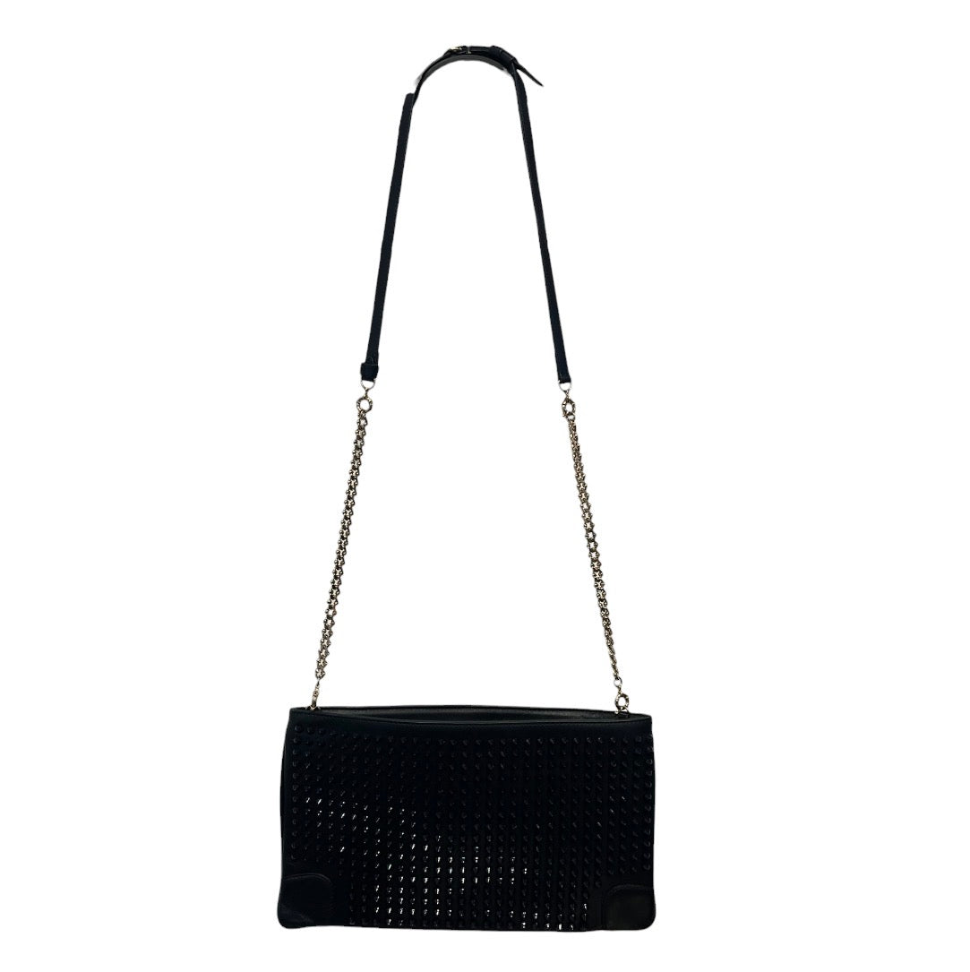 Christian Louboutin/Cross Body Bag/OS/Leather/NVY/Spike Clutch with Chain view 1