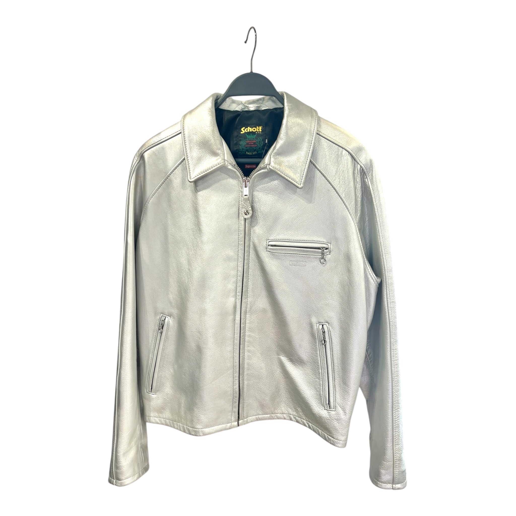Supreme/Schott/Leather Jkt/M/Leather/SLV/Single Breasted/S/S 23 RACER JACKET view 1