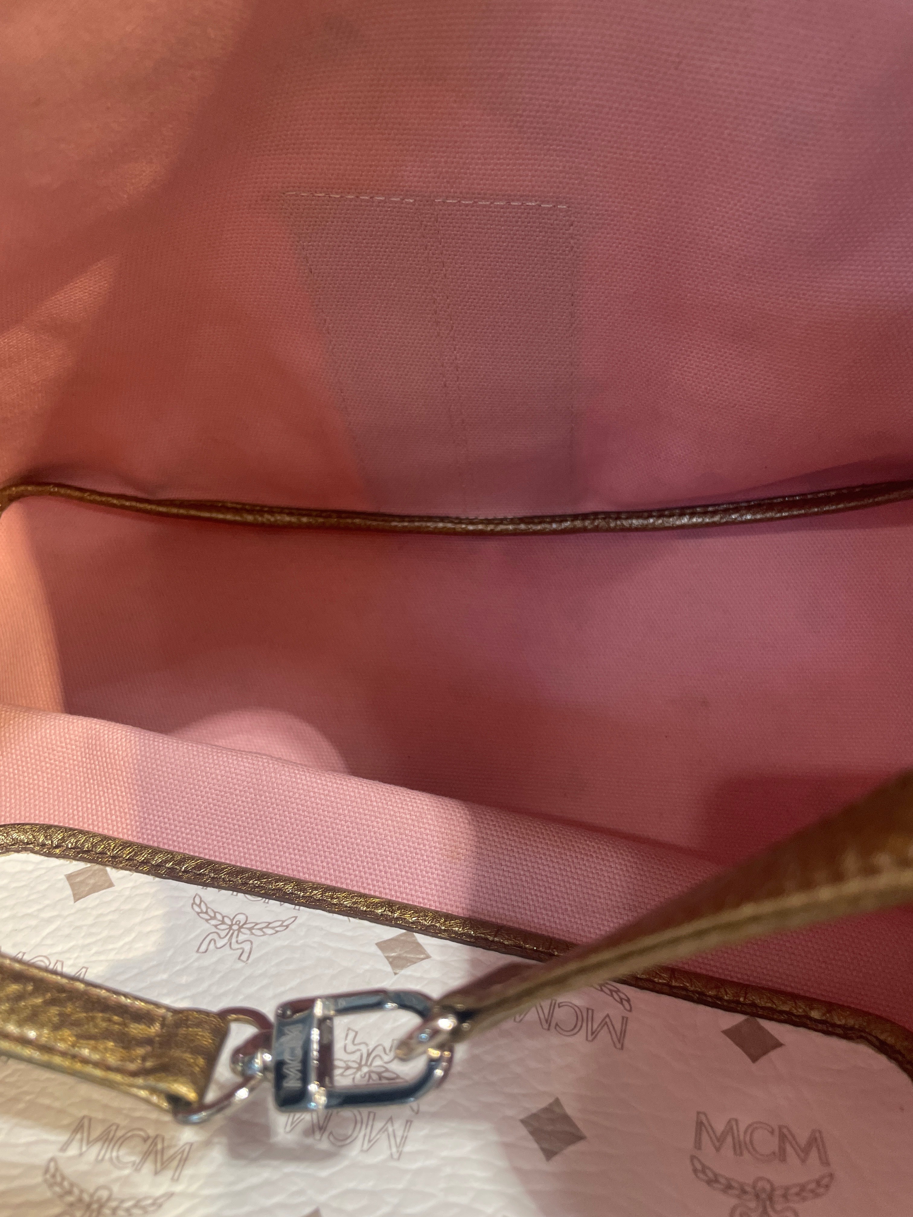 MCM/Tote Bag/Monogram/Leather/WHT/Lion Mongoram Tote view 8