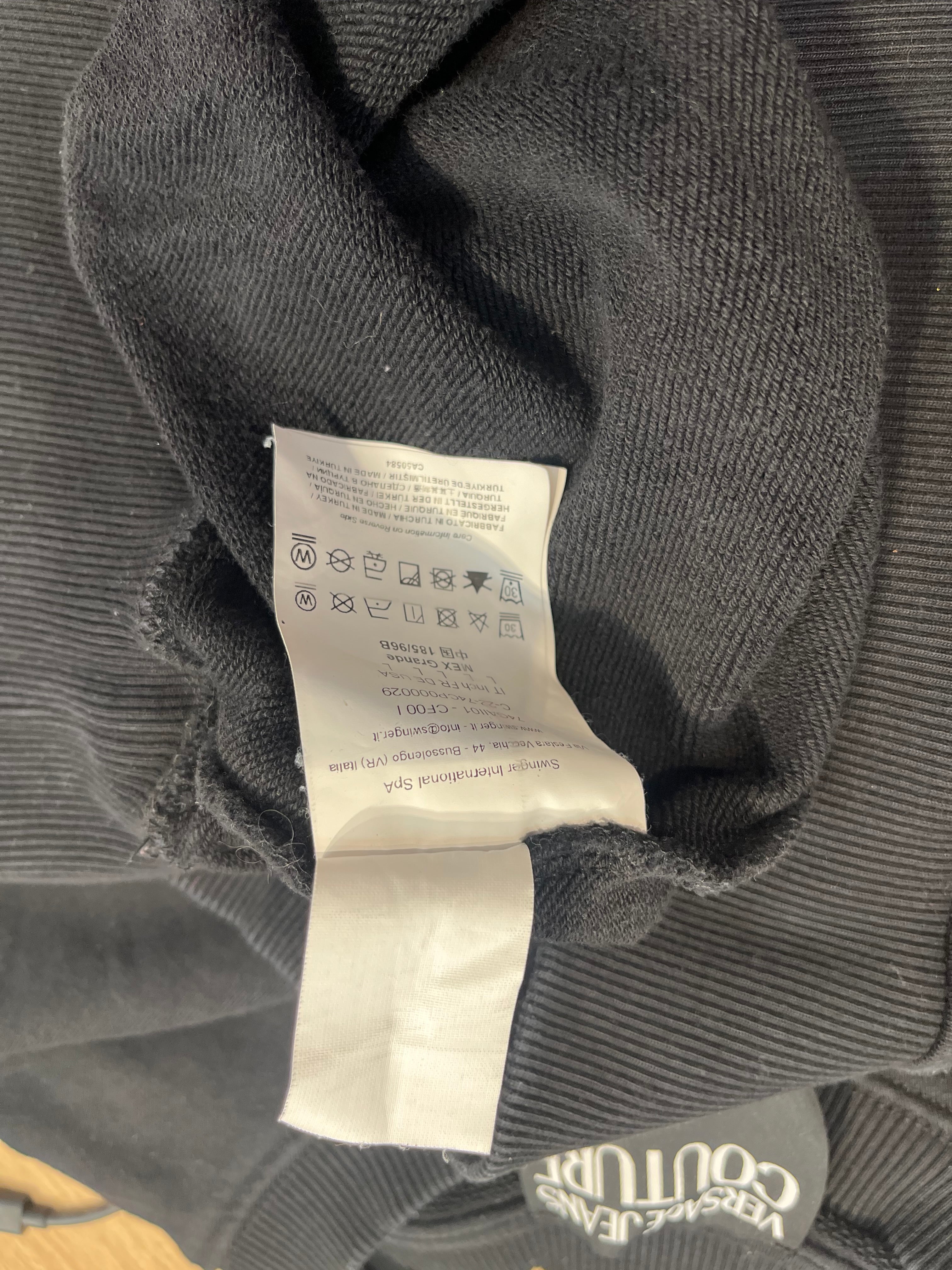 VERSACE JEANS COUTURE/Sweatshirt/L/Cotton/BLK/BROIDERED ROSE view 5