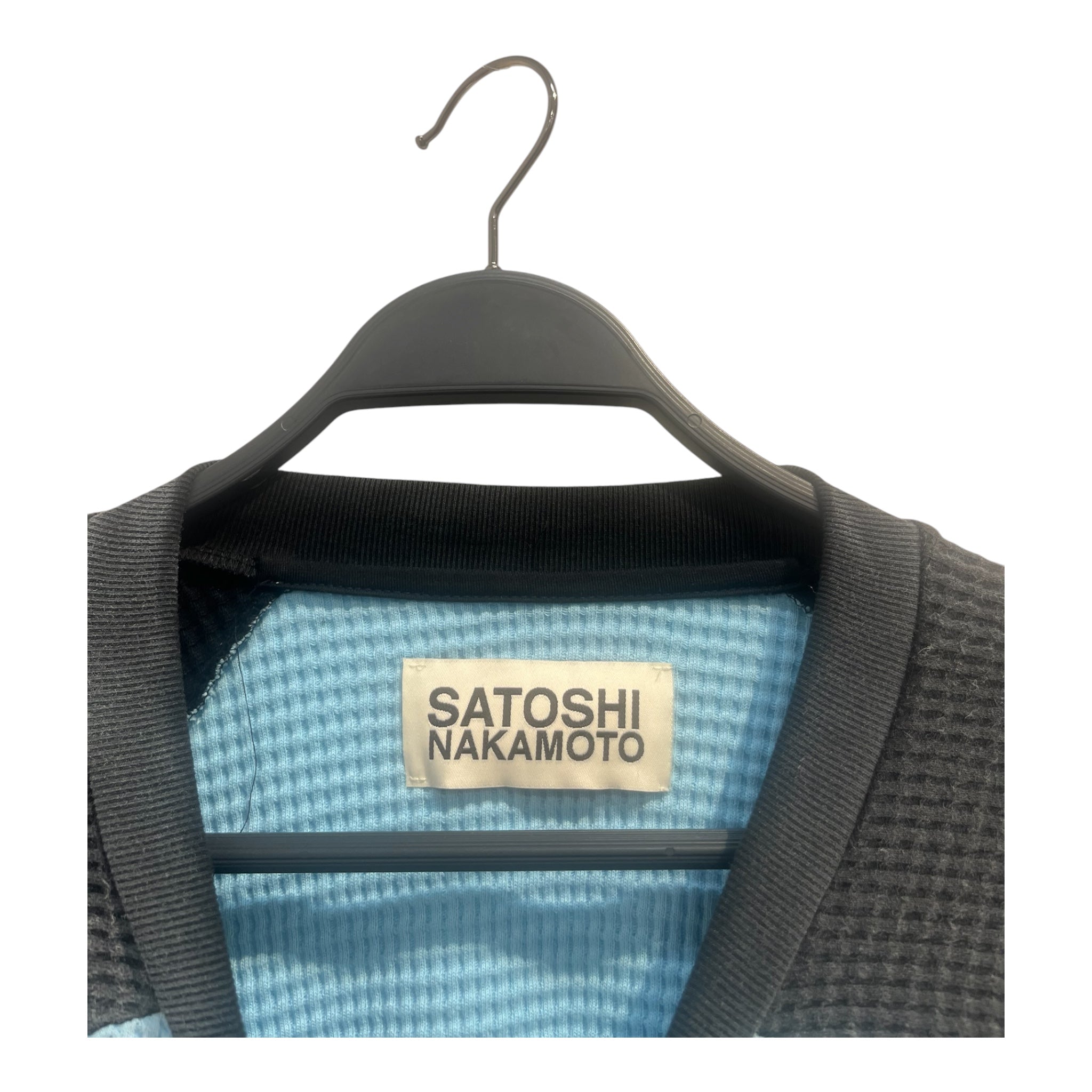 SATOSHI NAKAMOTO/Sweatshirt/M/Graphic/Cotton/BLU/RACING WINGS COLORBLOCK WAFFLE view 3