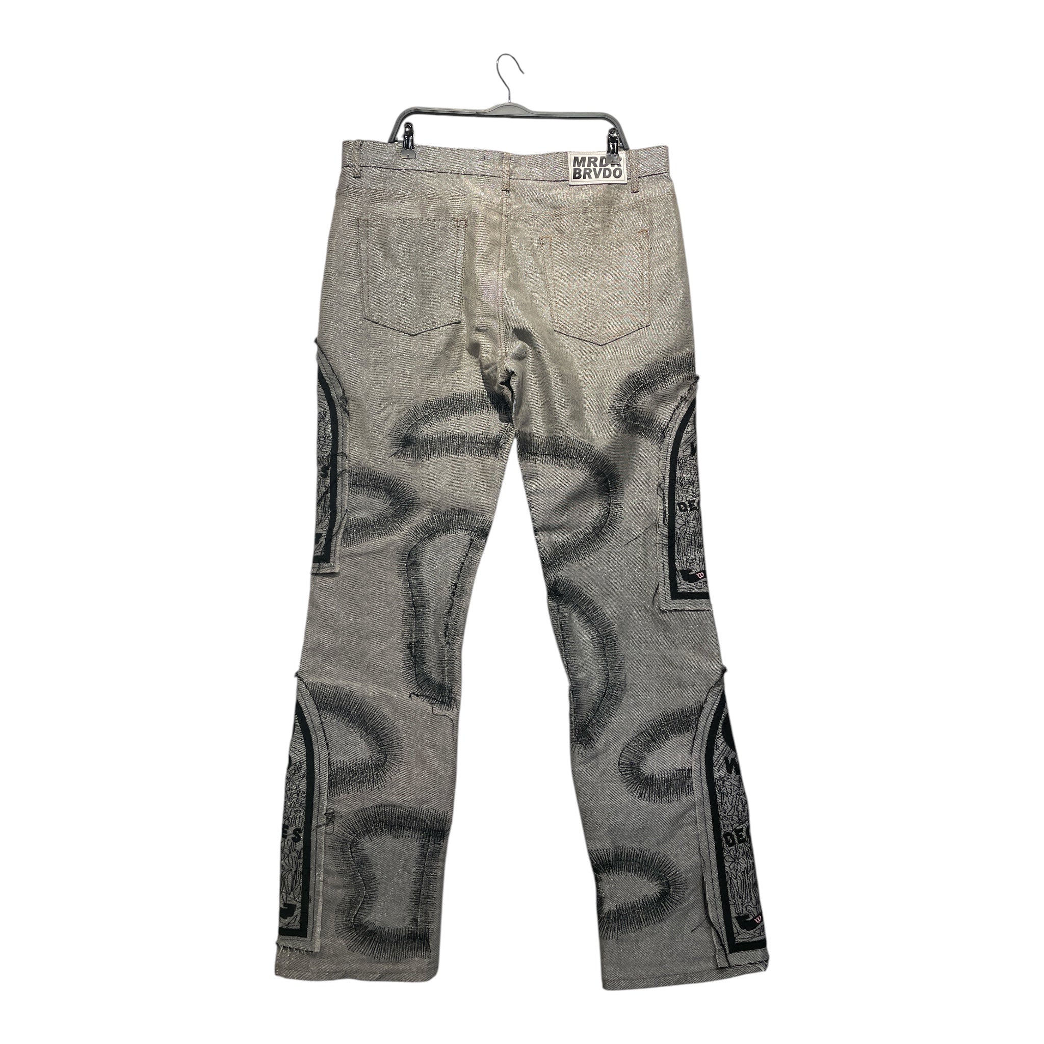 WHO DECIDES WAR/Straight Pants/38/Cotton/SLV/All Over Print/CHROME FUION view 2
