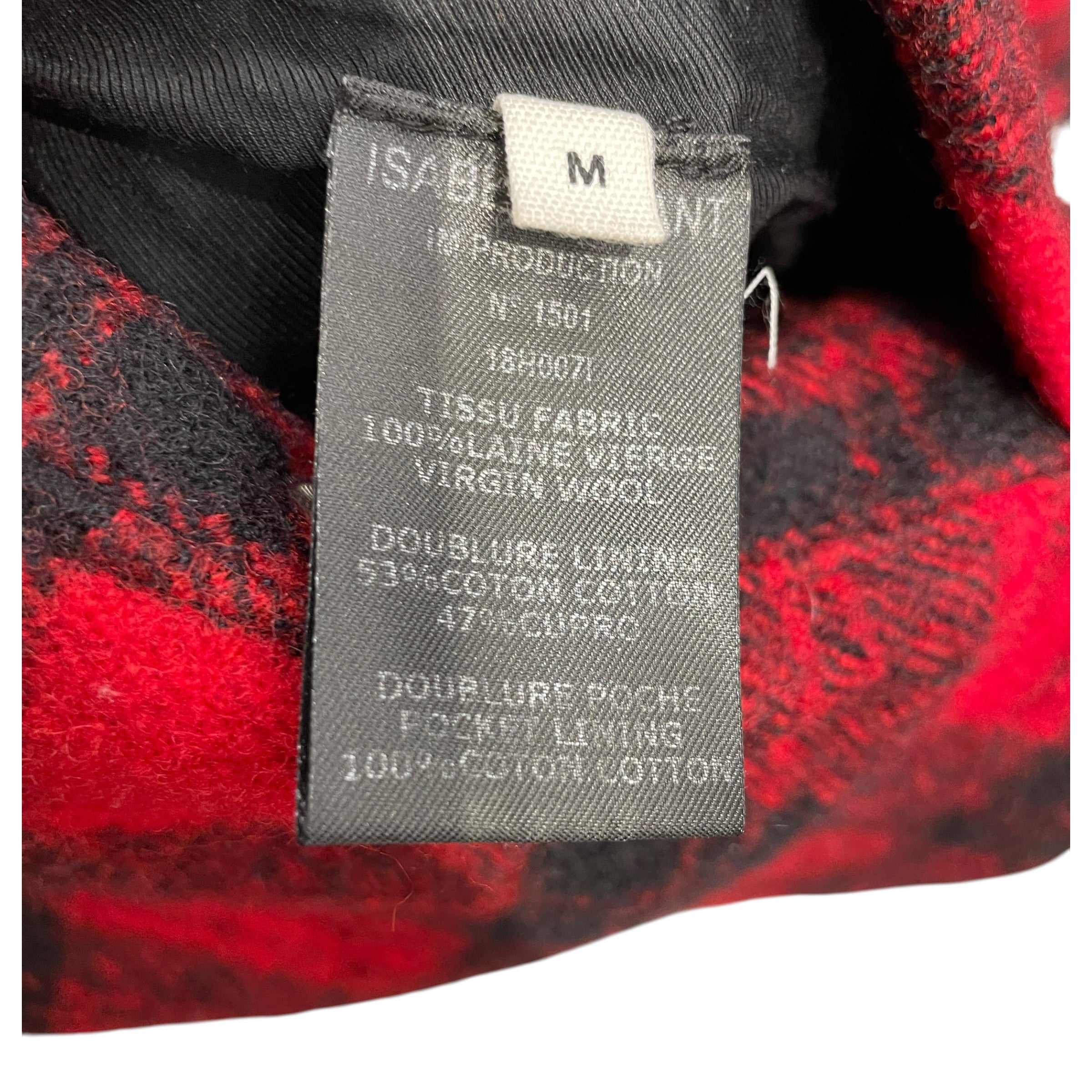 ISABEL MARANT/Windbreaker/M/Wool/RED/Plaid/REVERSIBLE NYLON INNER view 4