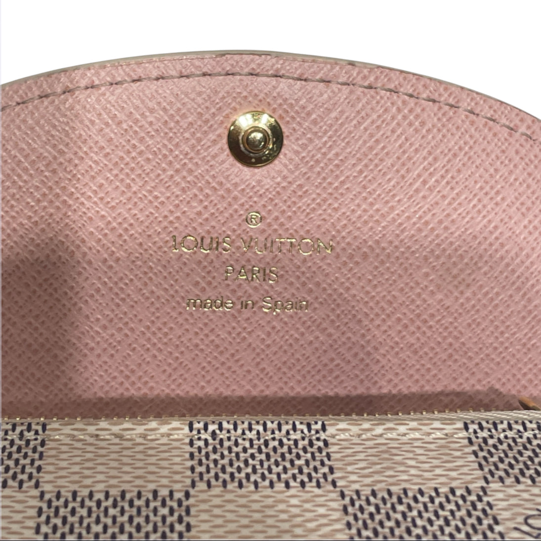 LOUIS VUITTON/Coin Wallet/Leather/CRM/L's/PINK INSIDE & GOLD HRDWR view 4