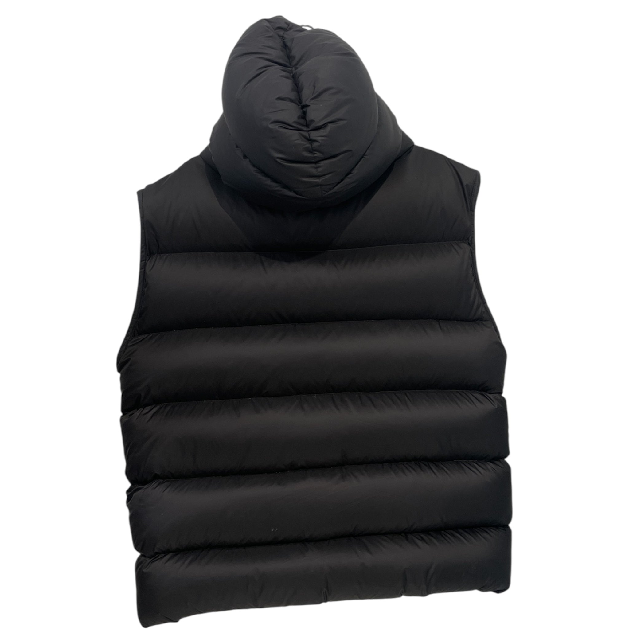 Rick Owens/Puffer Vest/L/Nylon/BLK/GIMP HOODIE view 2
