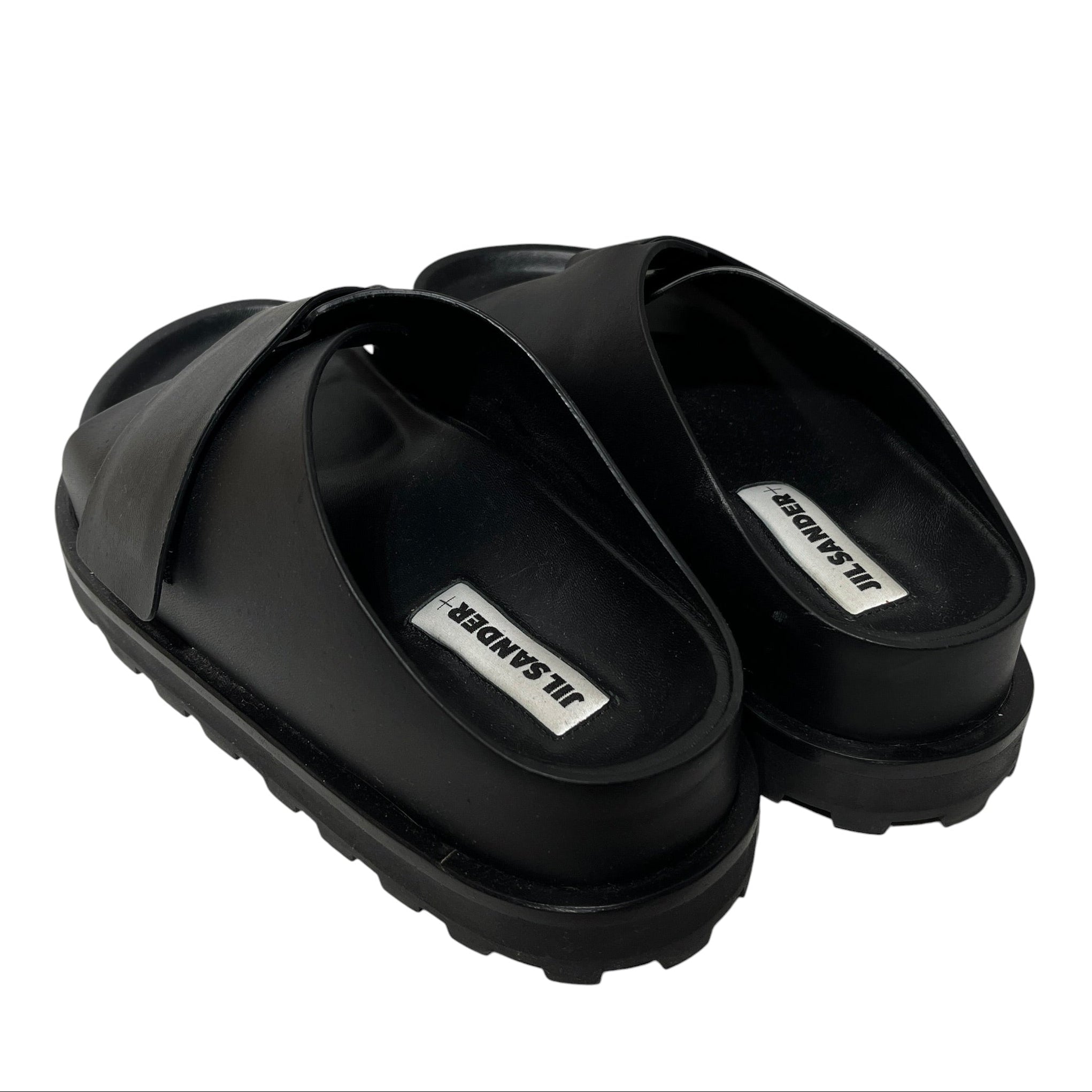 JIL SANDER/BIRKENSTOCK/Sandals/US 7/Leather/BLK/Open-Toe/ view 2