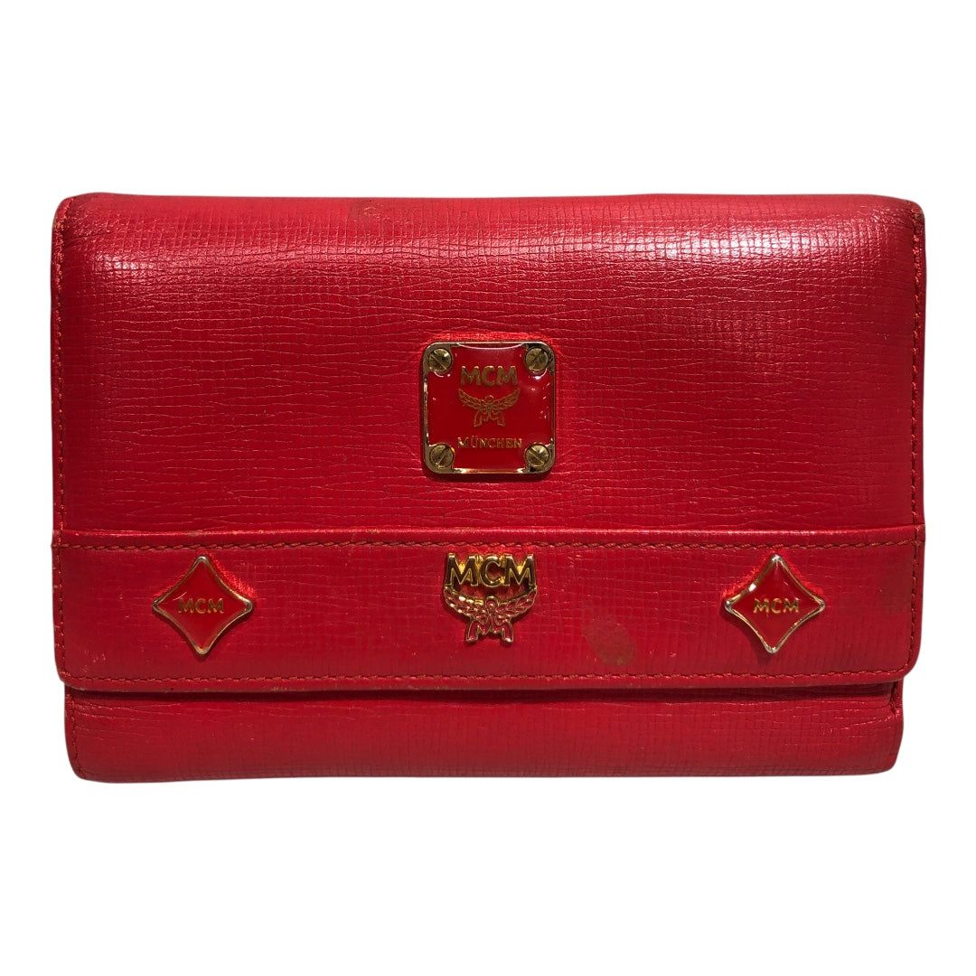 MCM/Trifold Wallet/Leather/RED/ view 1