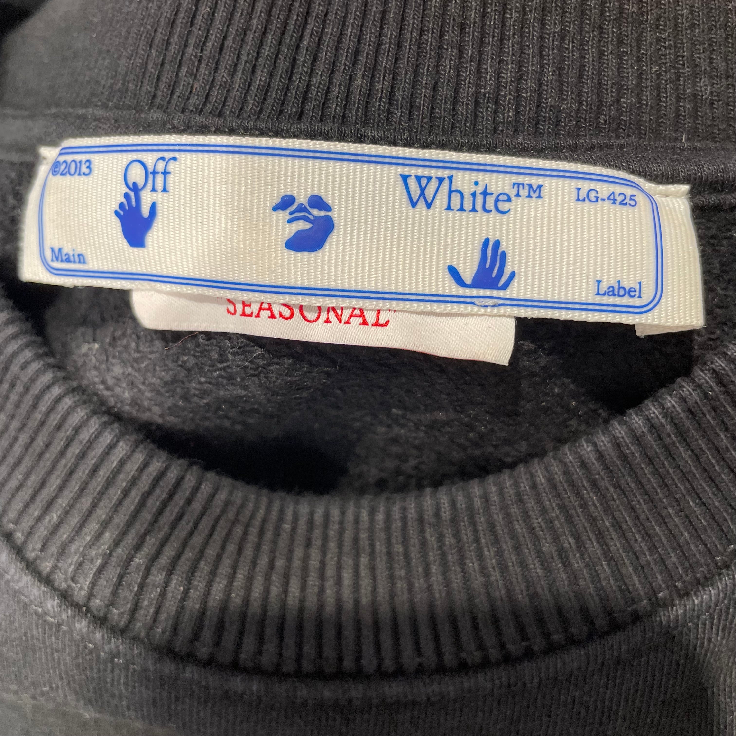 OFF-WHITE/Sweatshirt/XXL/Graphic/Cotton/BLK/Pullover/CHAIN LINK view 3