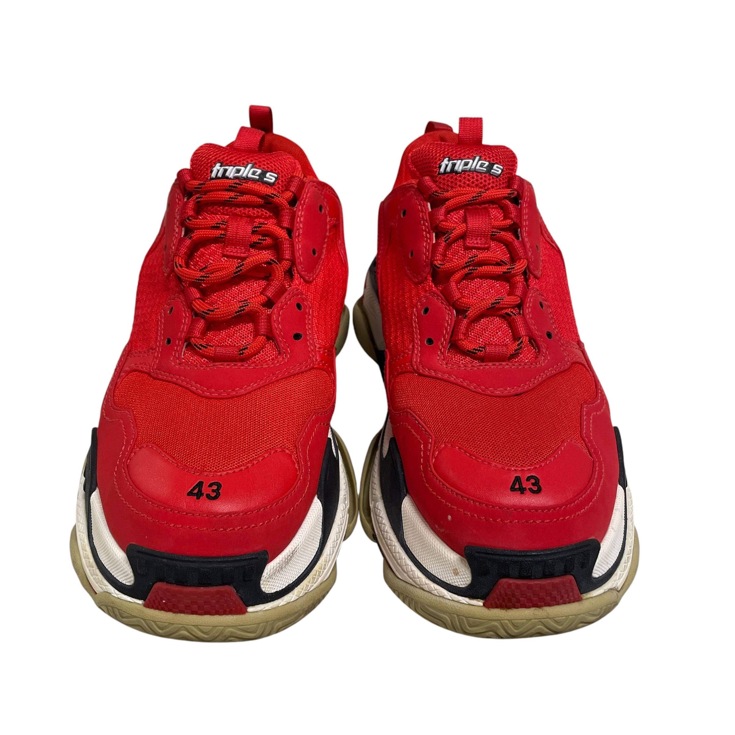 BALENCIAGA/Low-Sneakers/US 10/RED/TRIPLE S MEN view 1