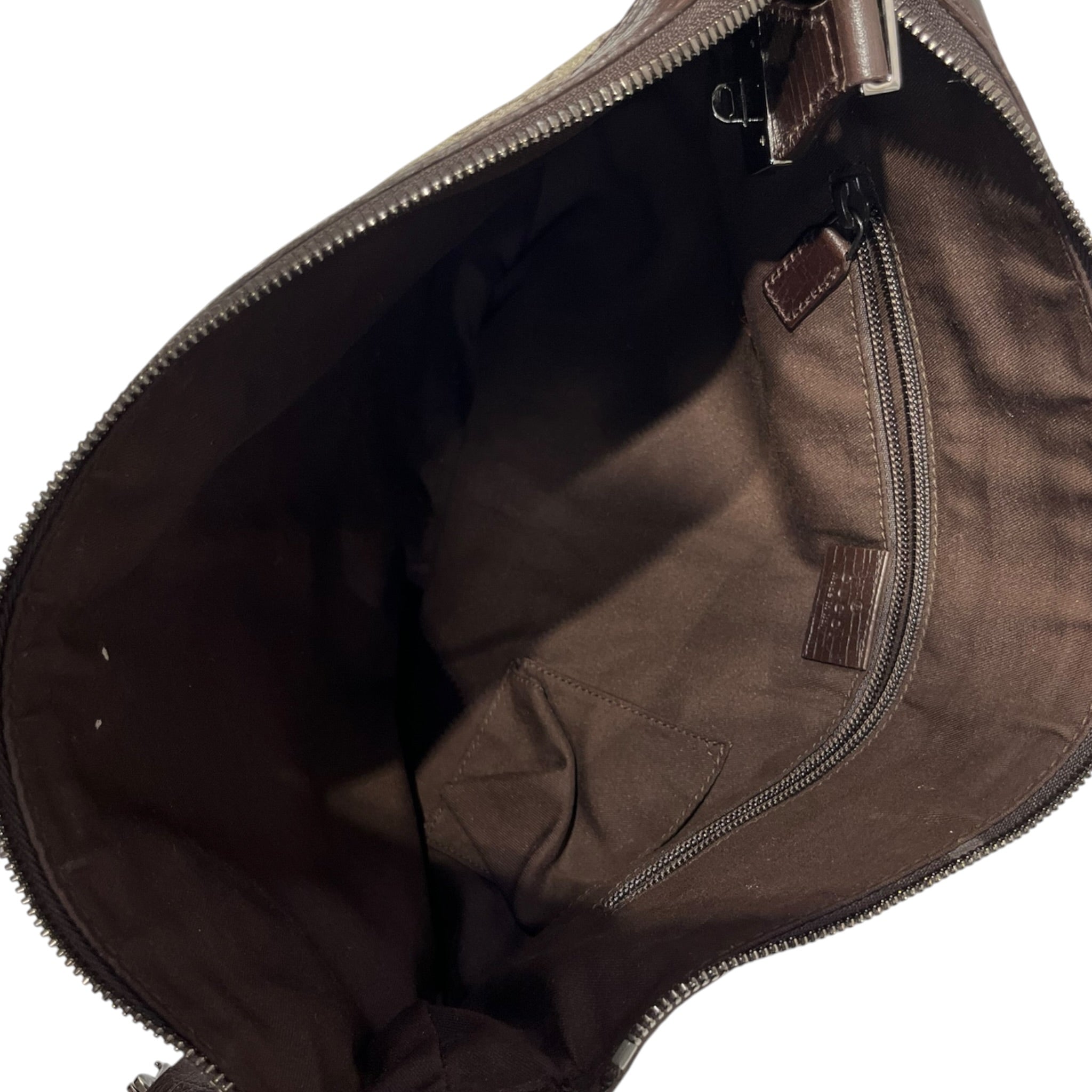 GUCCI/Cross Body Bag/Monogram/Leather/KHK/GUCCI GG SUPREME HANDBAG view 3