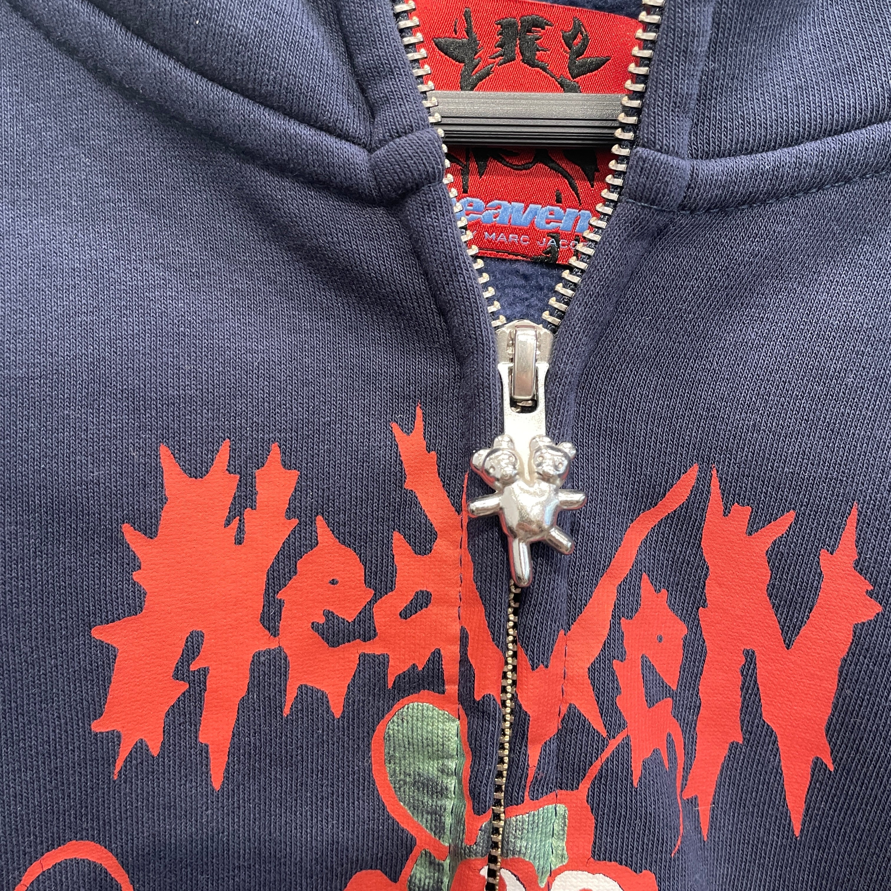 Heaven By Marc Jacobs/Zip Up Hoodie/M/Graphic/Cotton/NVY/HARDCORE W BEARS view 3