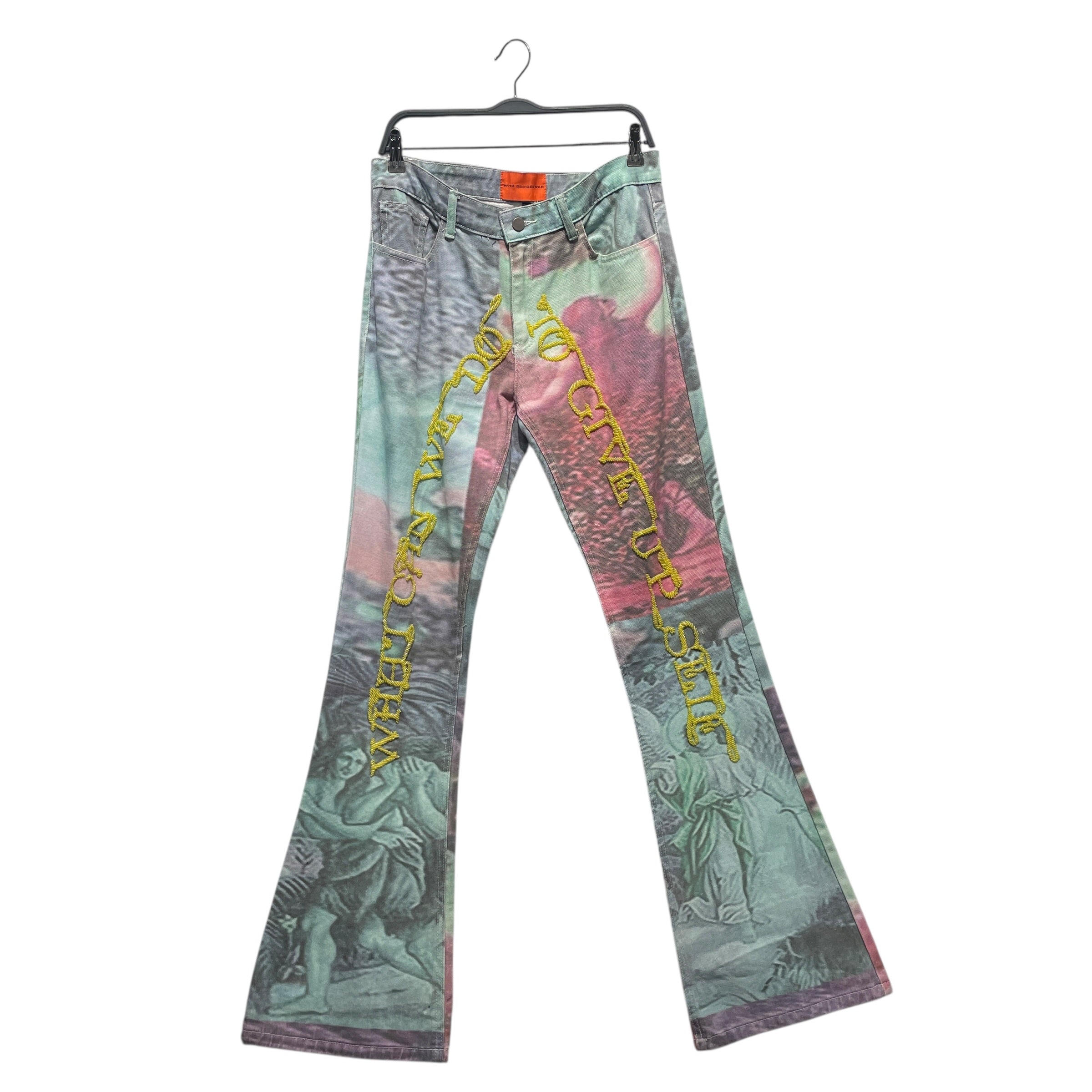 WHO DECIDES WAR/Bootcut Pants/30/Acrylic/MLT/All Over Print/ view 1