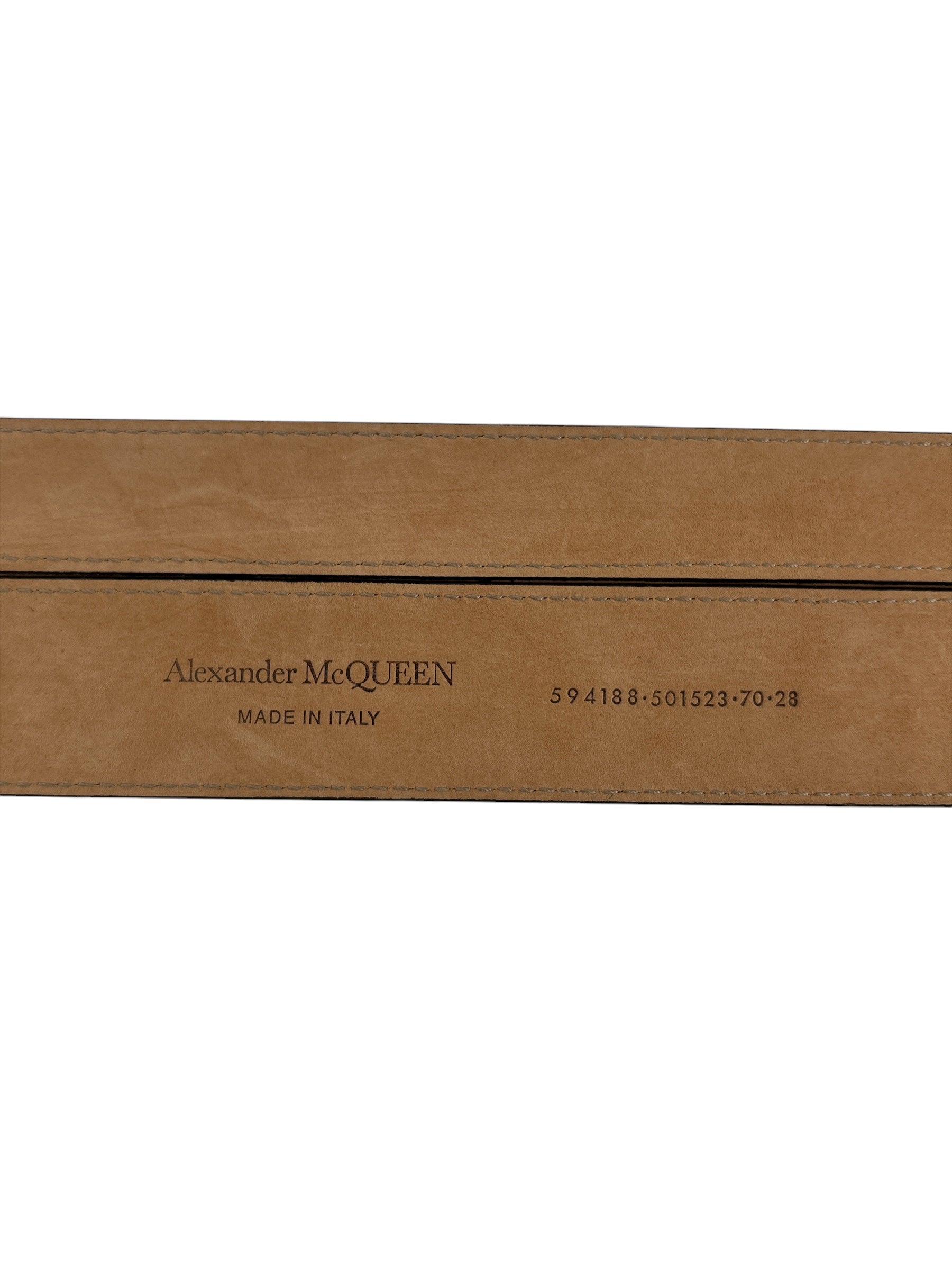 Alexander McQueen/Belt/Leather/BLK/L's/DOUBLE STUDDED BELT SLVR view 6