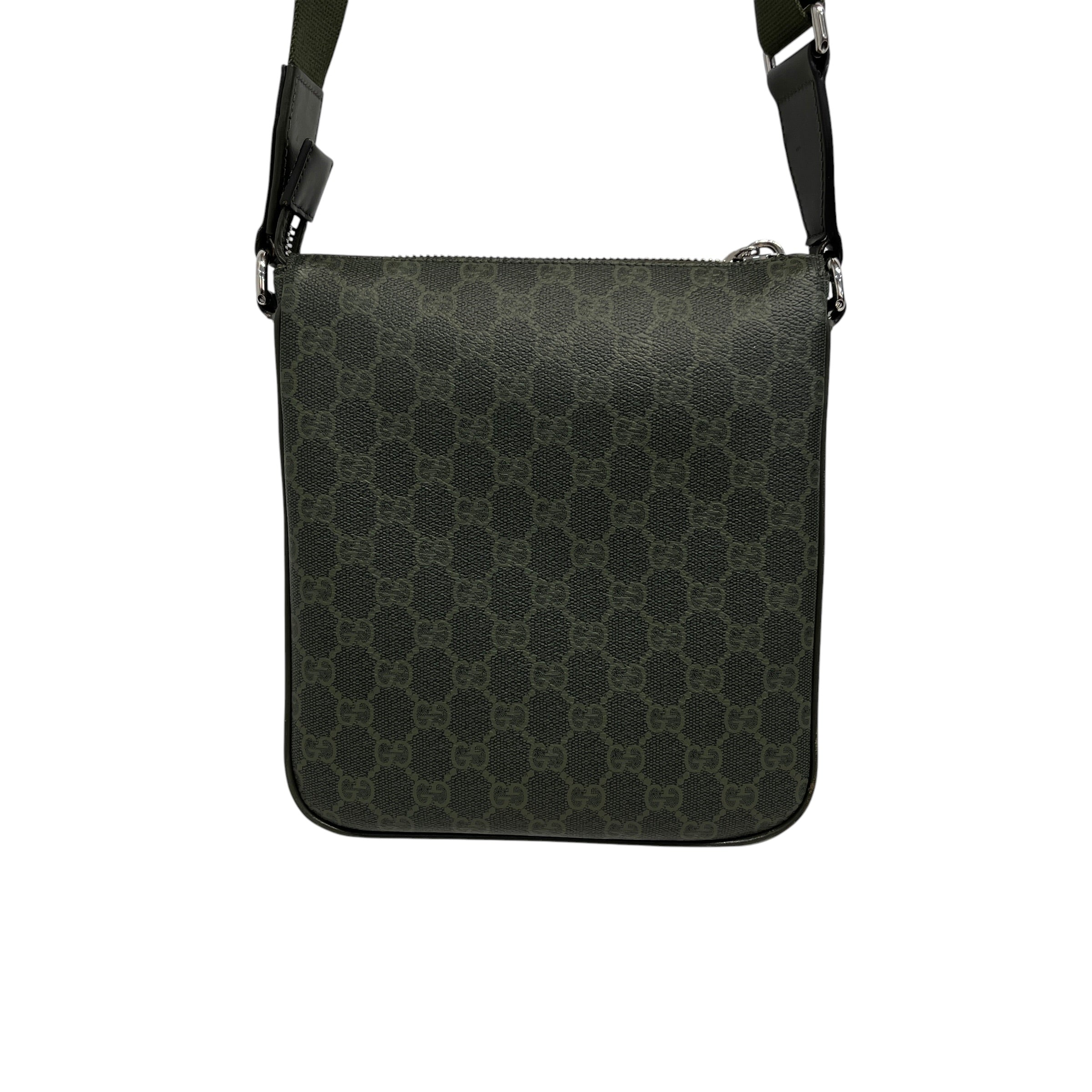 GUCCI/Cross Body Bag/Monogram/Leather/GRN/498879 view 2