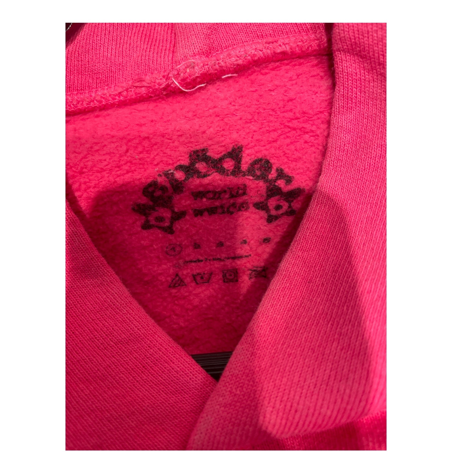 Sp5der/Hoodie/1/Cotton/PNK/PINK SP5DER HOODIE view 3
