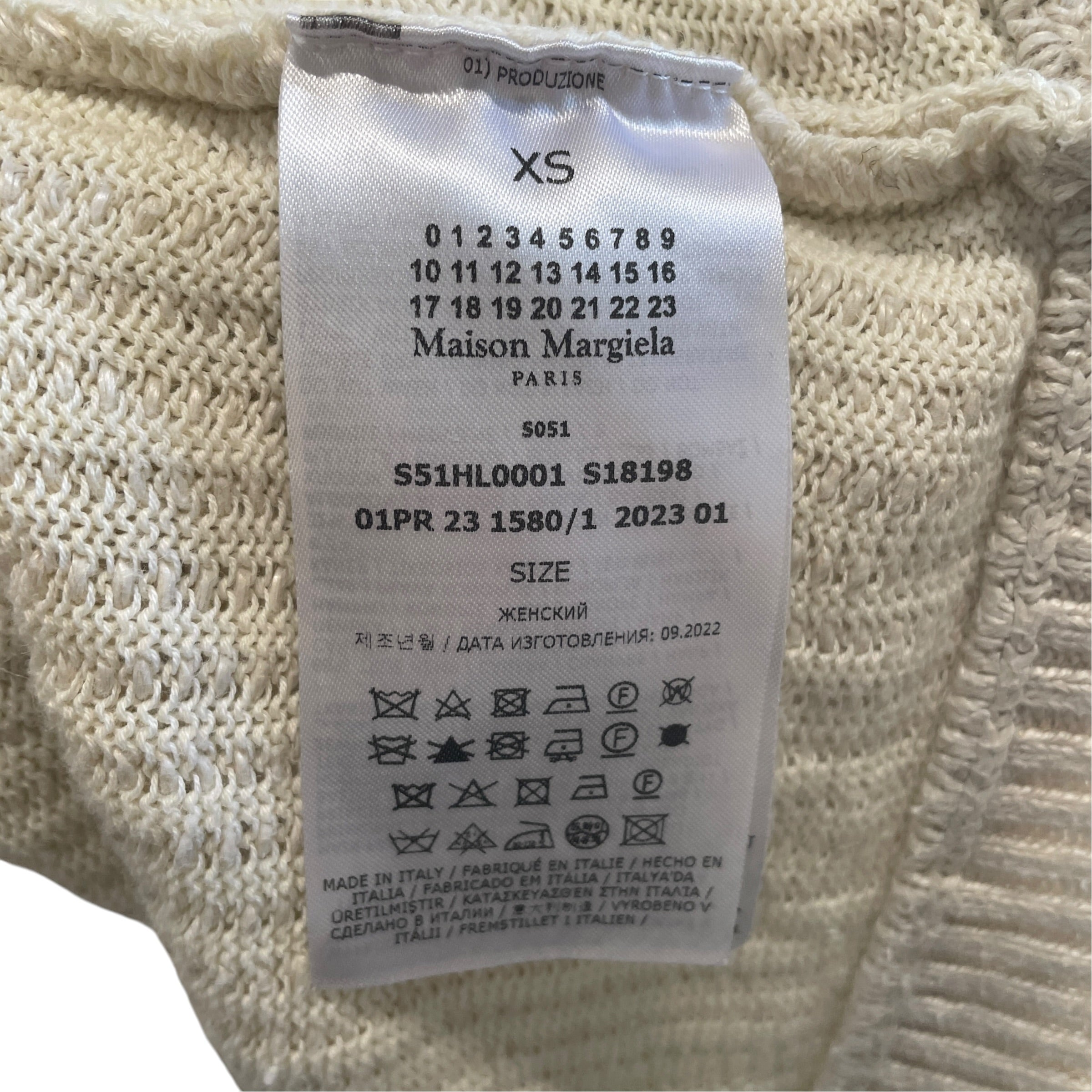 Maison Margiela/Sweater/XS/Cotton/CRM/LAYERED view 4
