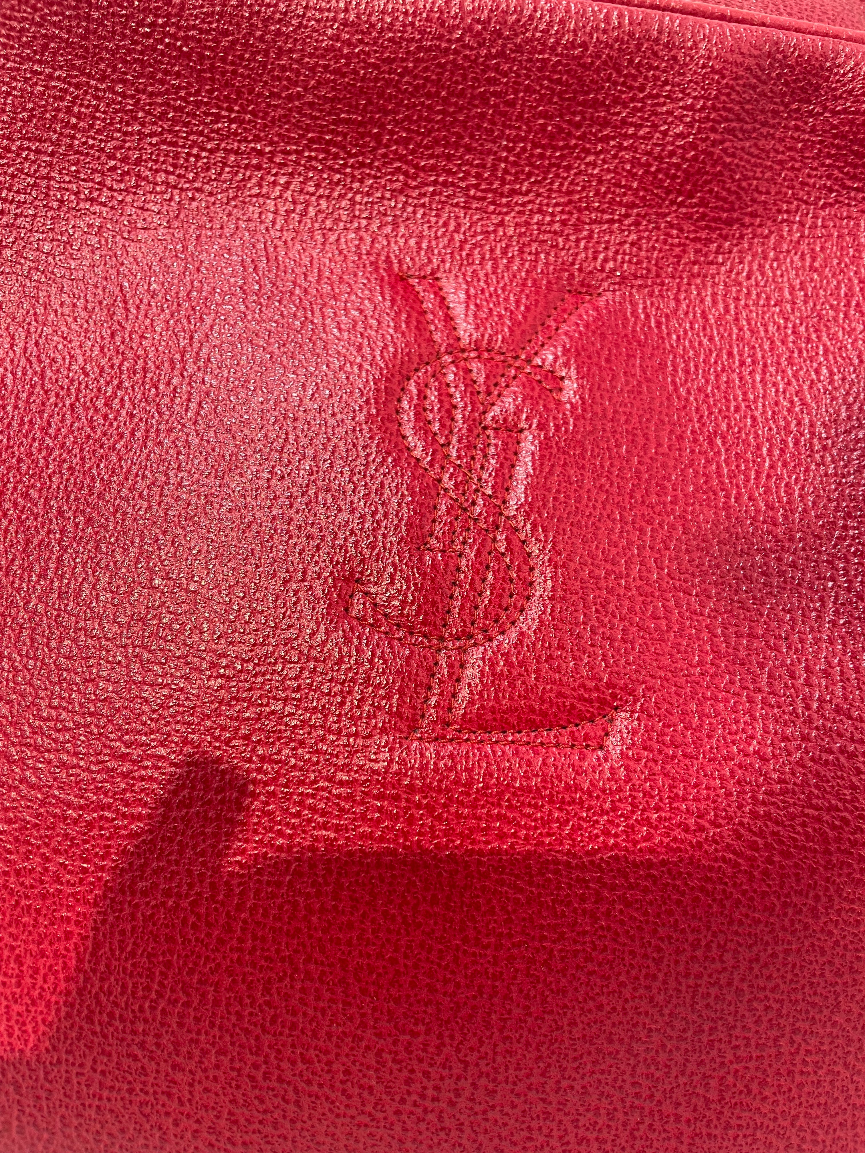 YVES SAINT LAURENT/Bag/Leather/RED/Red leather camera bag view 5