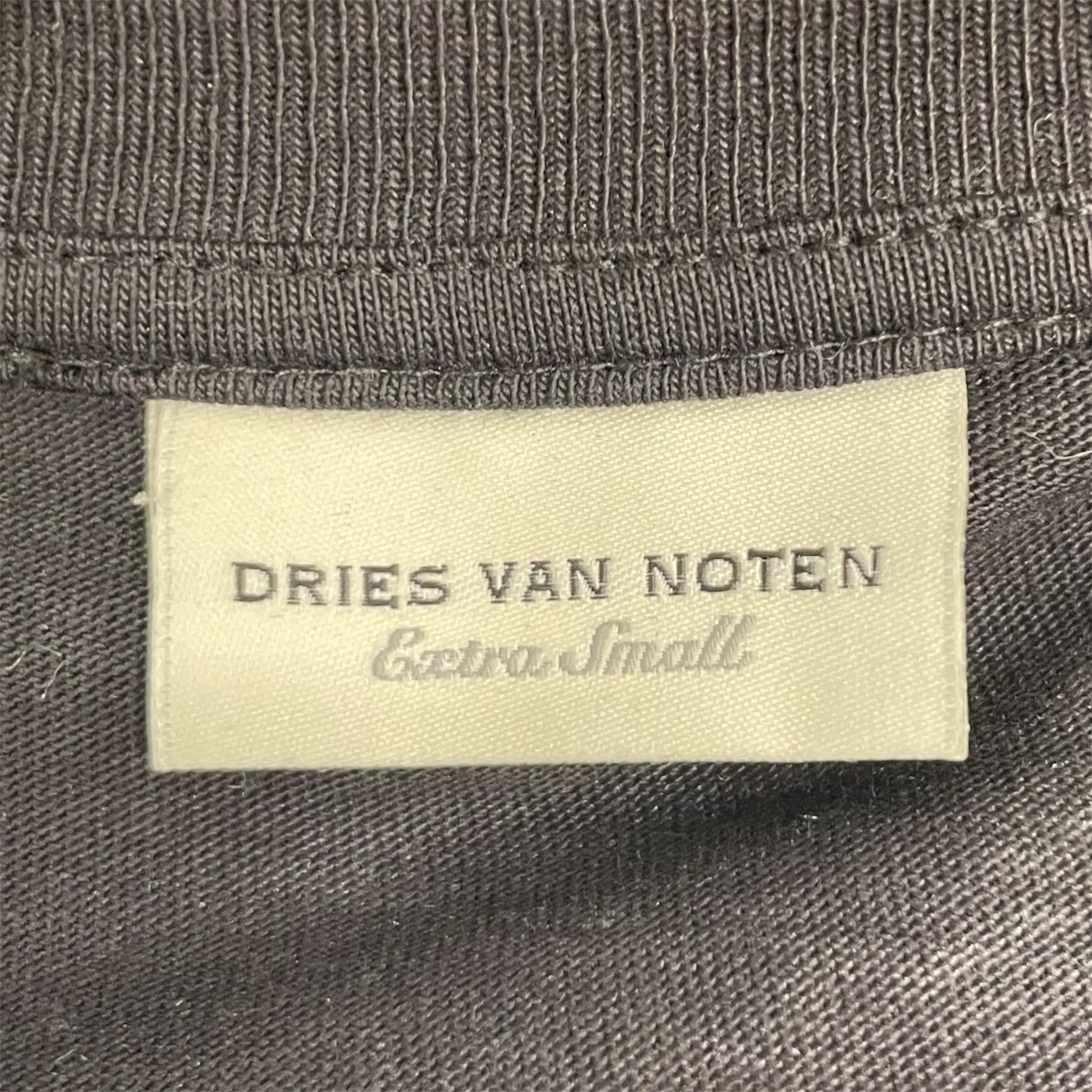 DRIES VAN NOTEN/LS T-Shirt/XS/Cotton/BLK/striped sleeve view 5