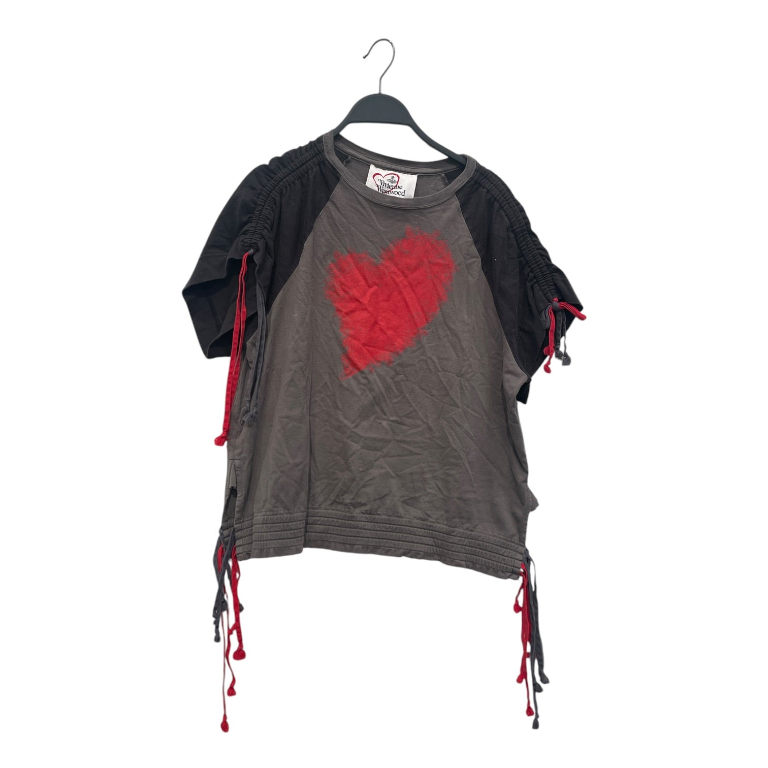 Vivienne Westwood/T-Shirt/Graphic/Cotton/GRY/FRINGE DRAWSTRING view 1
