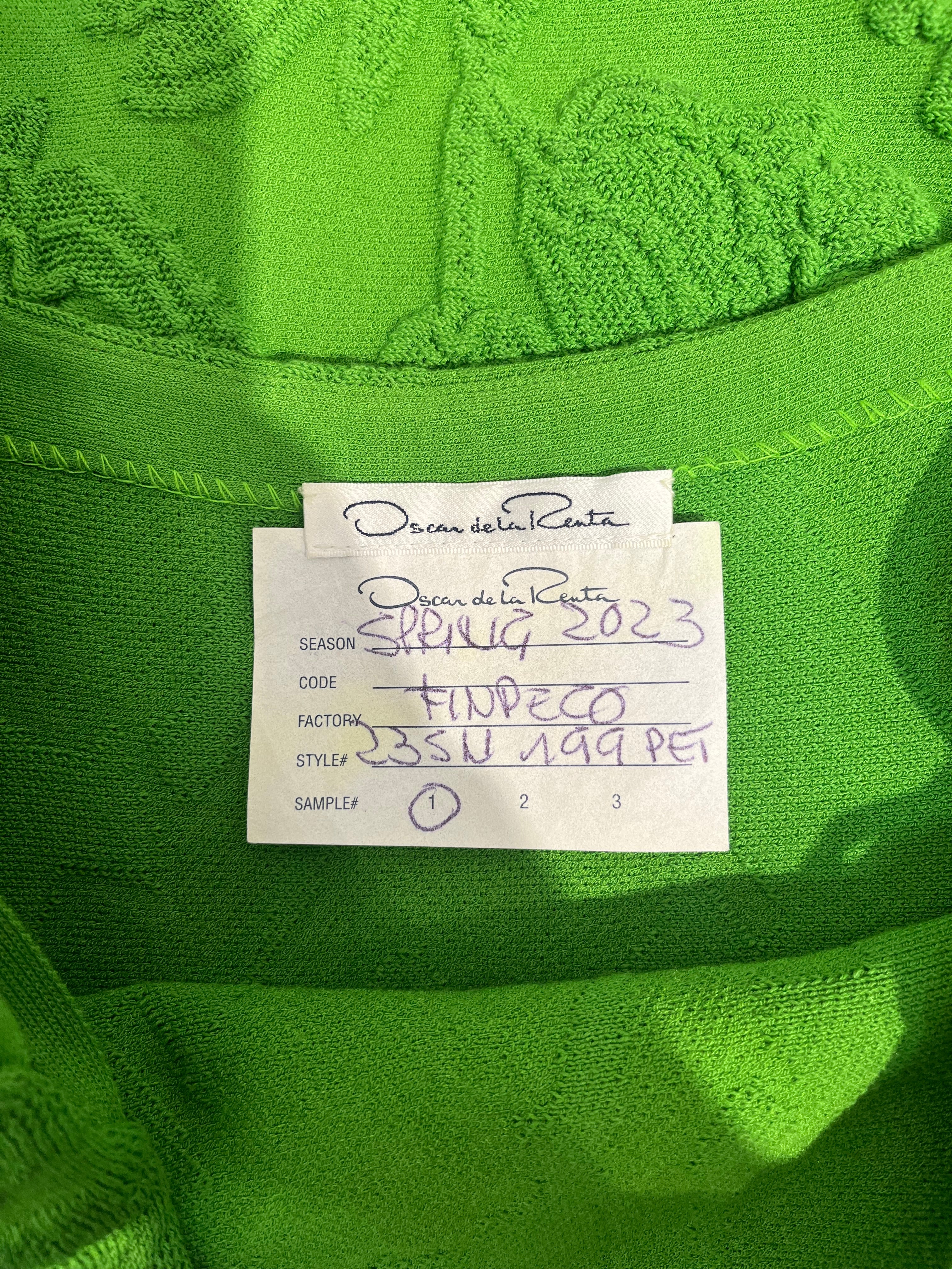 Oscar de laRenta/Dress/1/GRN/TIE SLEEVE SAMPLE 2023 view 3