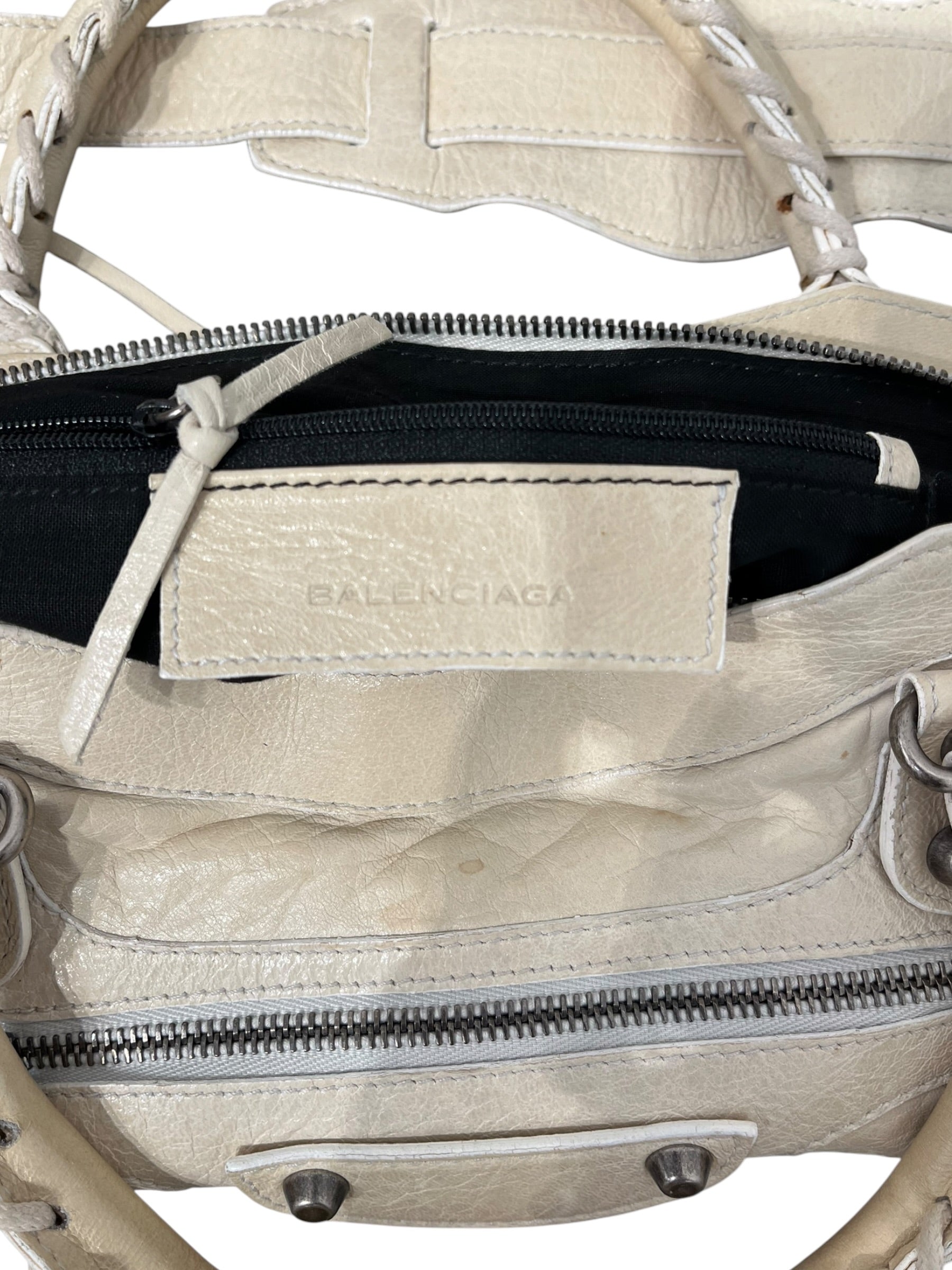 BALENCIAGA/Bag/Leather/CRM/CREAM LE CITY MOTO BAG view 6