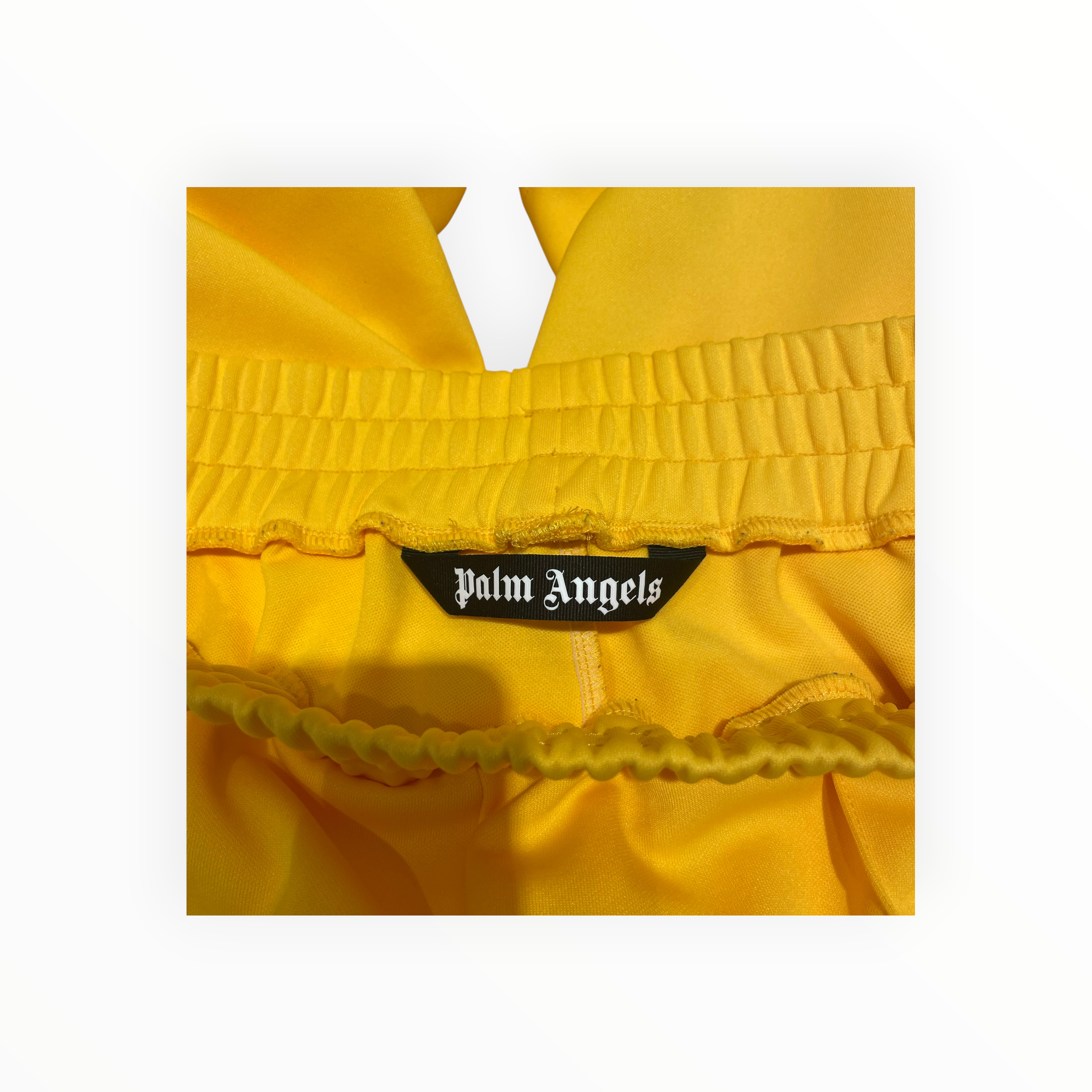 Palm Angels/Shorts/XL/Polyester/YEL/Stripe/STRIPED TRACK SHORTS view 3