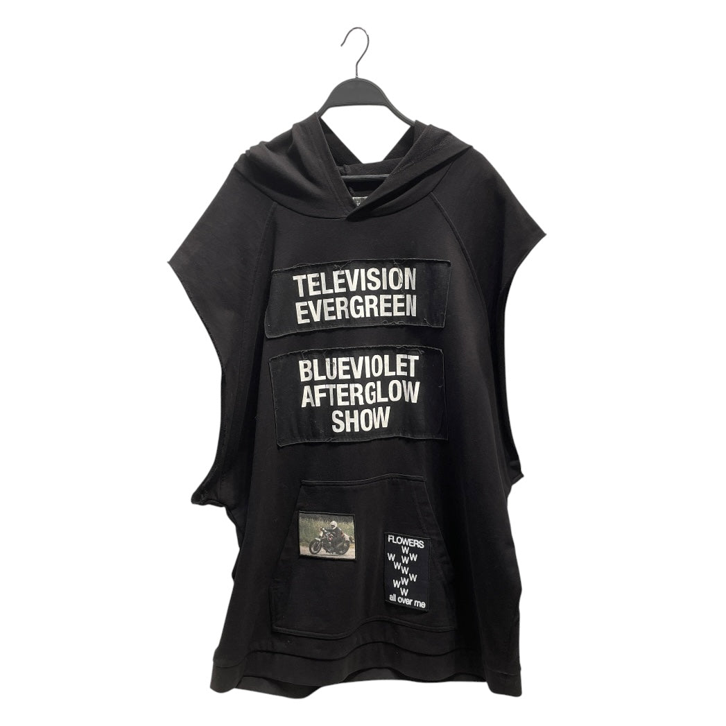 RAF SIMONS/Hoodie/M/Cotton/BLK/television evergreen view 1
