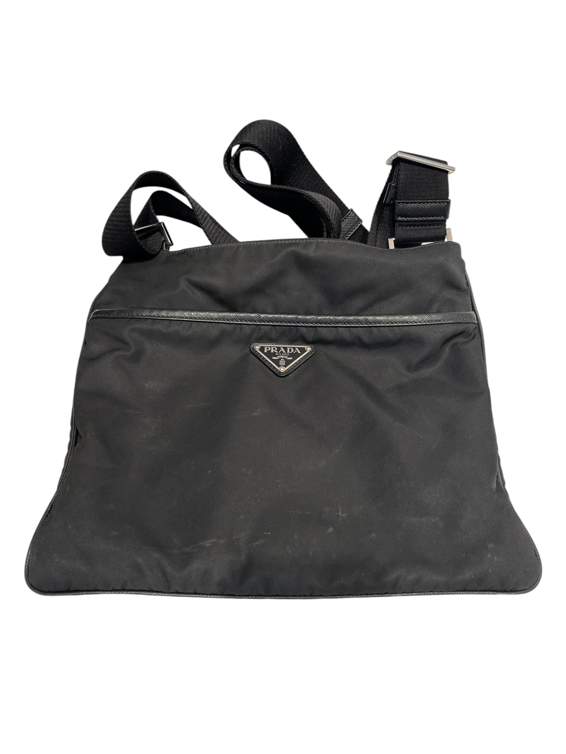 PRADA/Cross Body Bag/Nylon/BLK/RENYLON view 7
