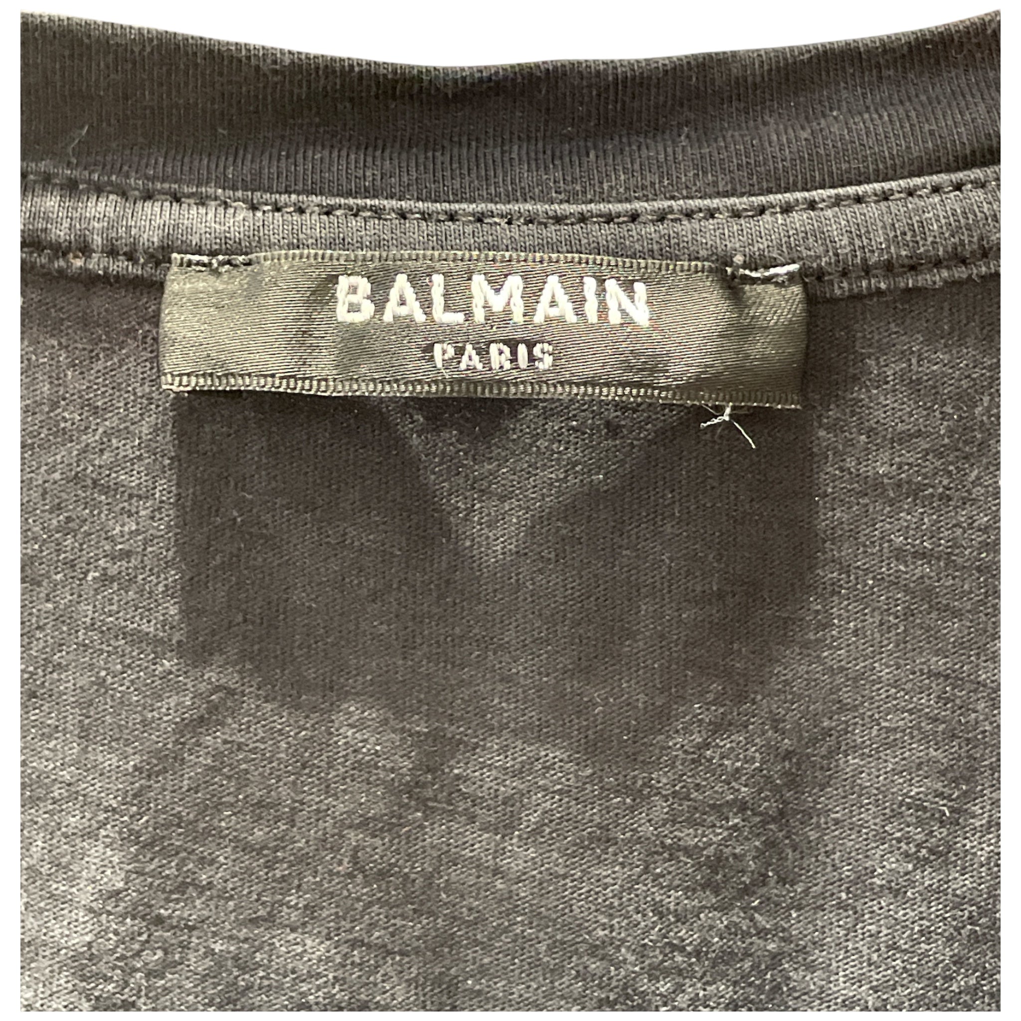 BALMAIN/T-Shirt/XL/Cotton/BLK/Balmain Logo-T view 3