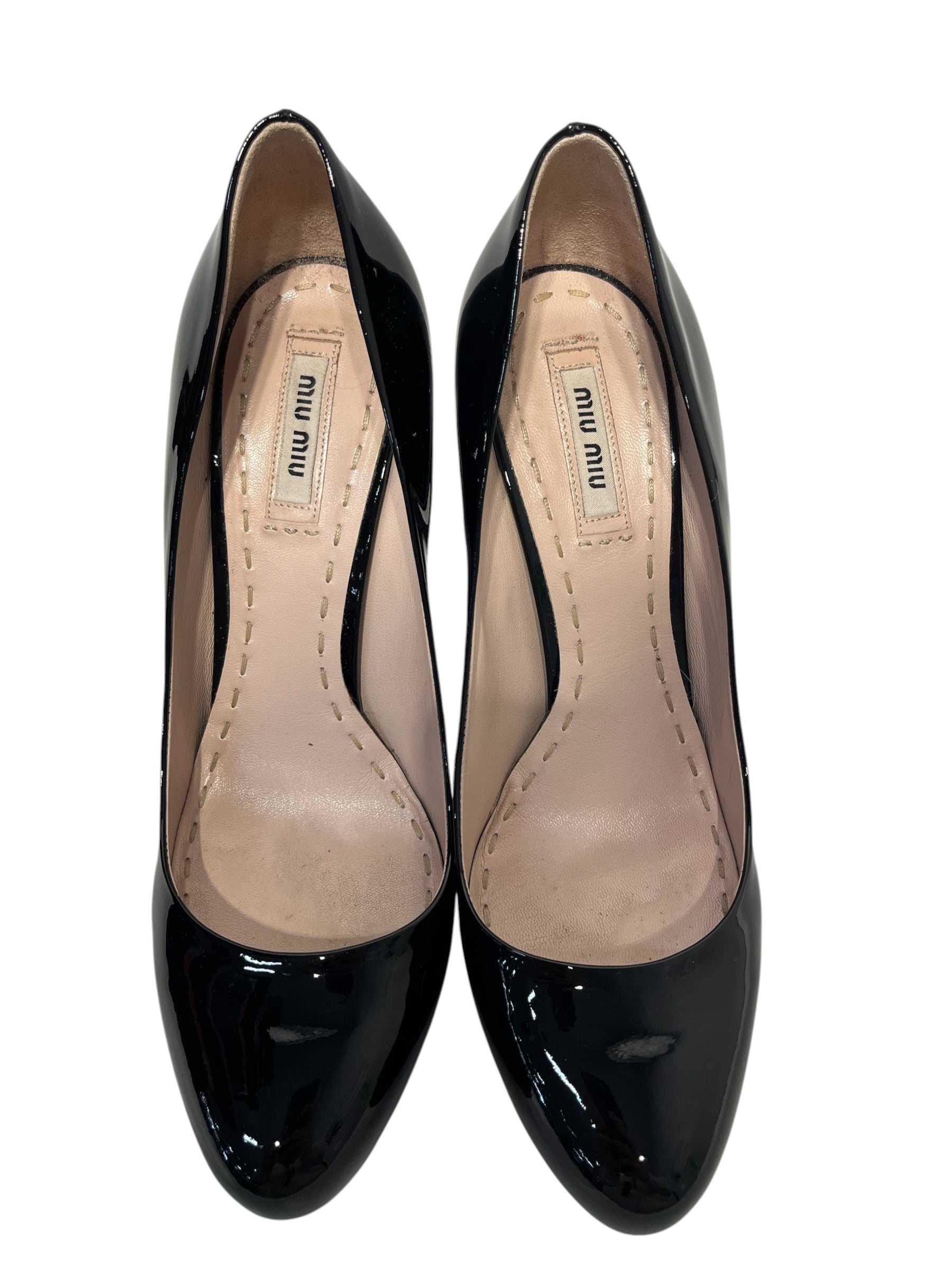 MIU MIU/Heels/EU 39.5/Leather/BLK/Patent Leather Pump view 3