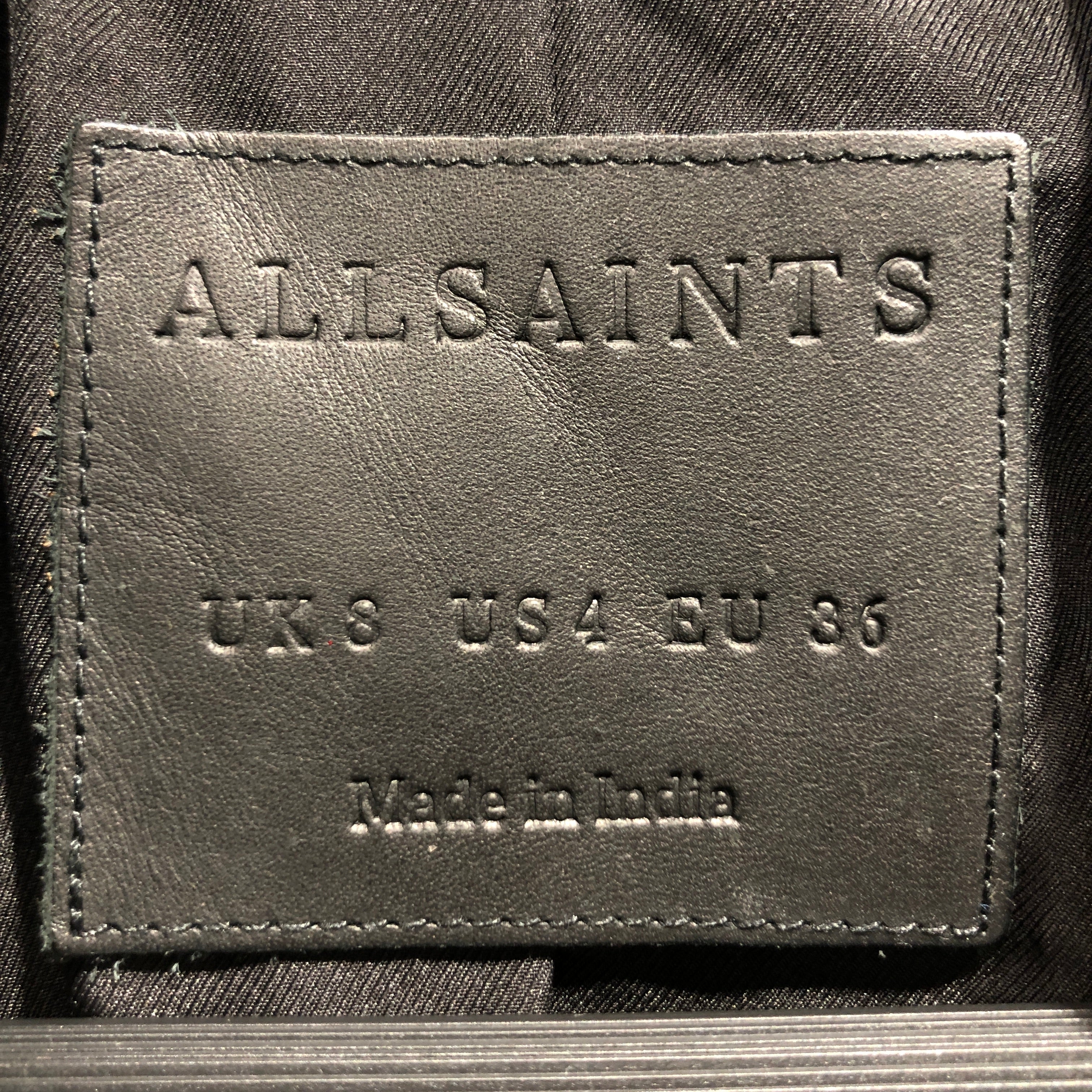ALLSAINTS/Leather Jkt/4/Leather/BLK/Leather jkt w belt view 3