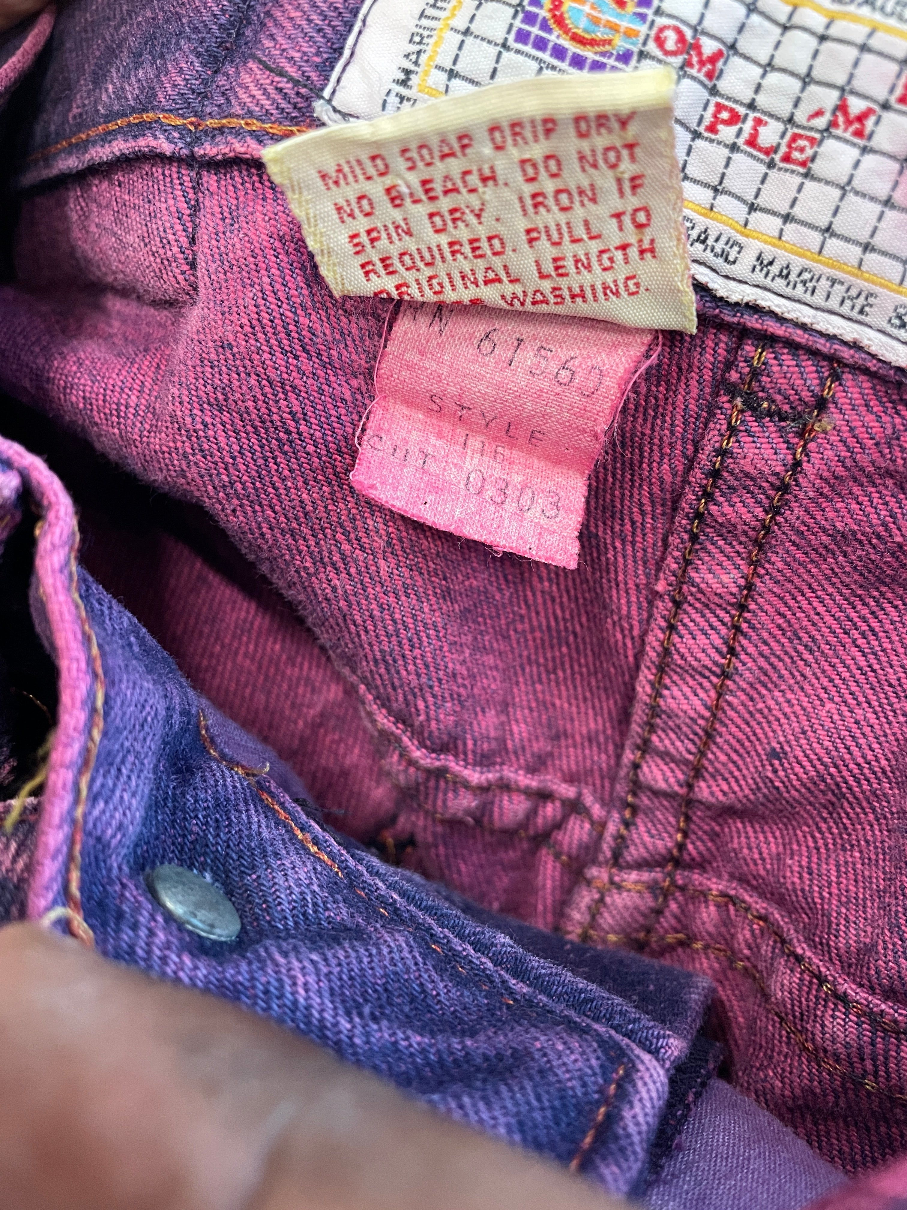 MARITHE FRANCOIS GIRBAUD/Straight Pants/7/Denim/PPL/VINTAGE FUSCHIA DENIM view 7