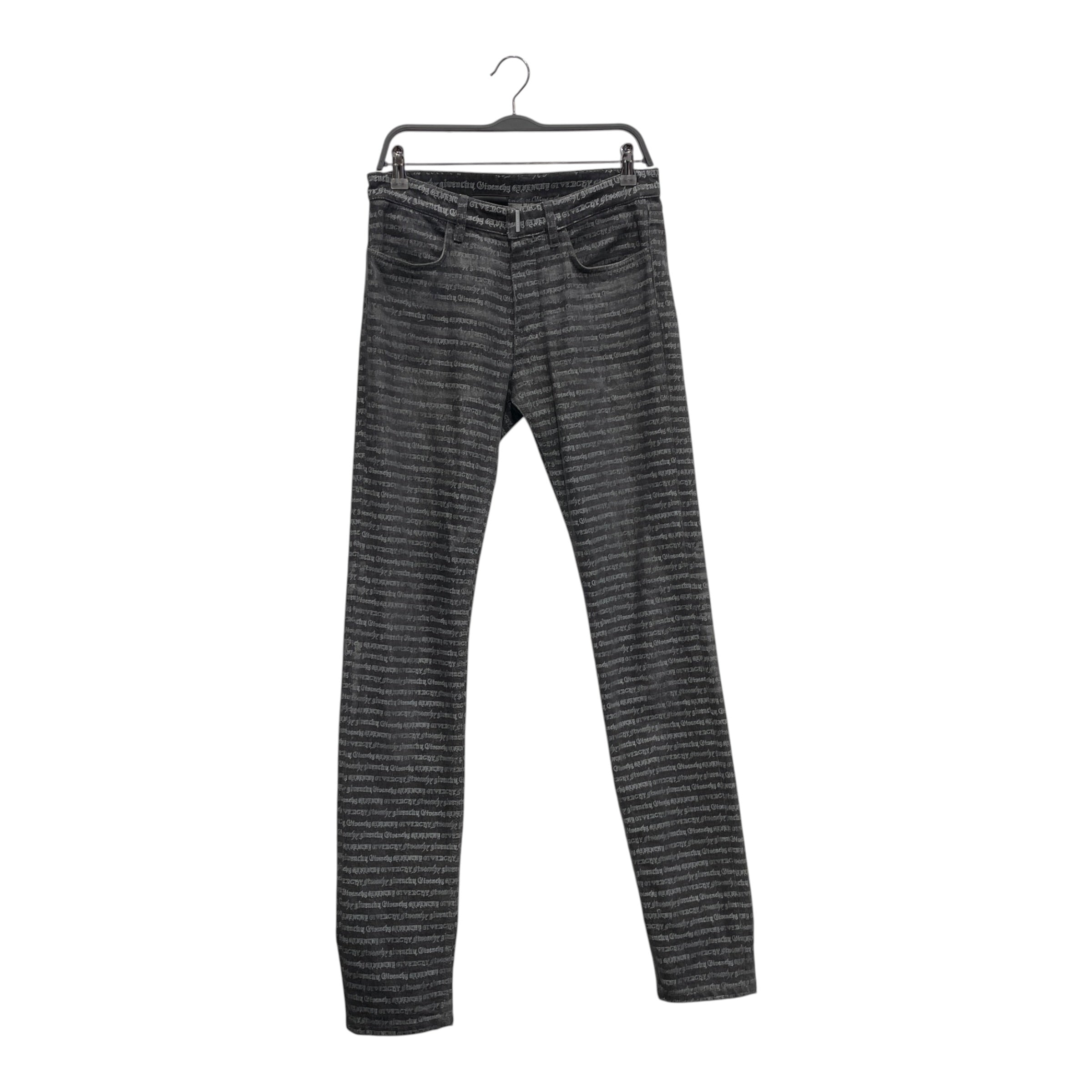 GIVENCHY/Pants/31/Denim/BLK/All Over Print/writting all over jeans view 1