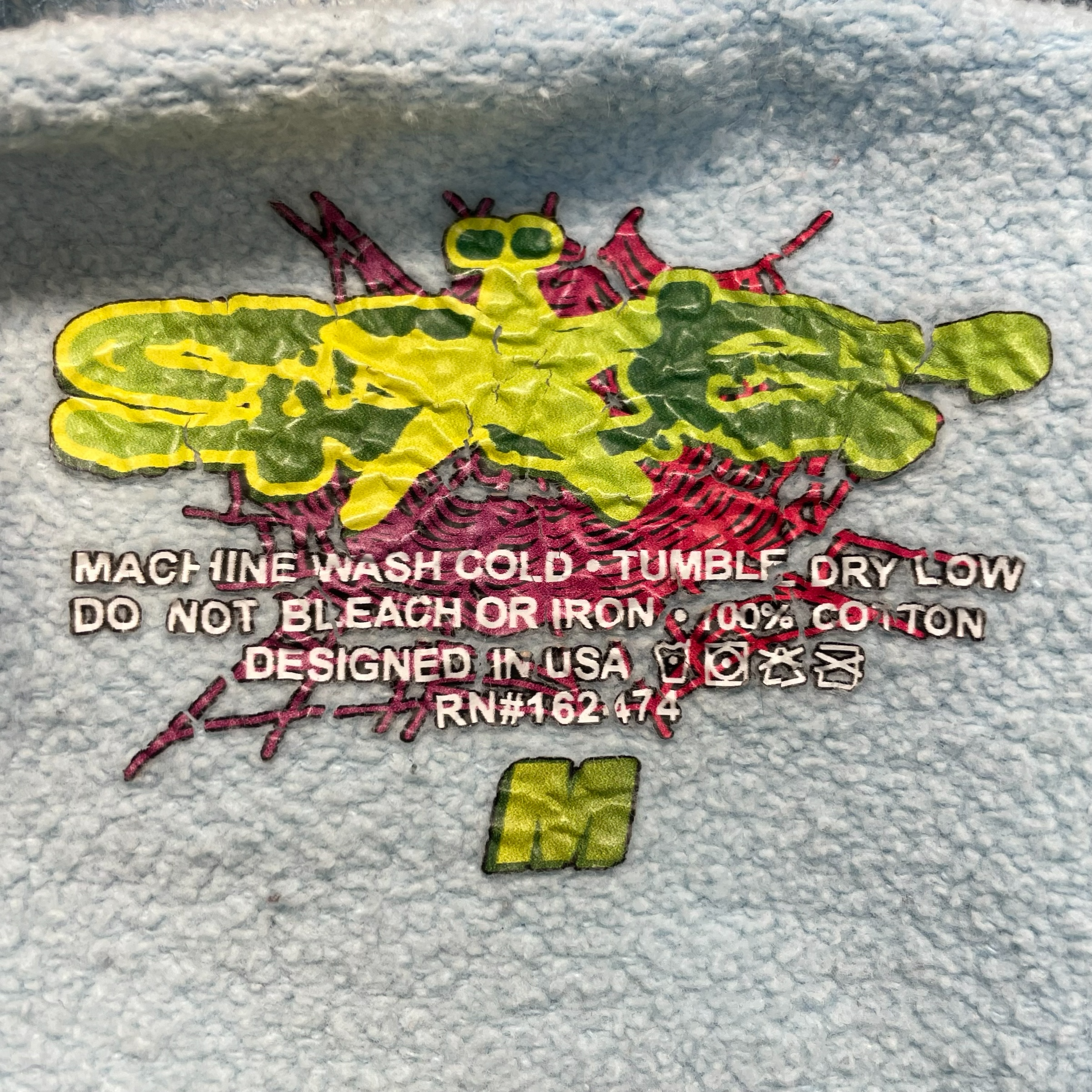 Sp5der/Hoodie/M/Graphic/Cotton/BLU/Bedazzled Logo view 3