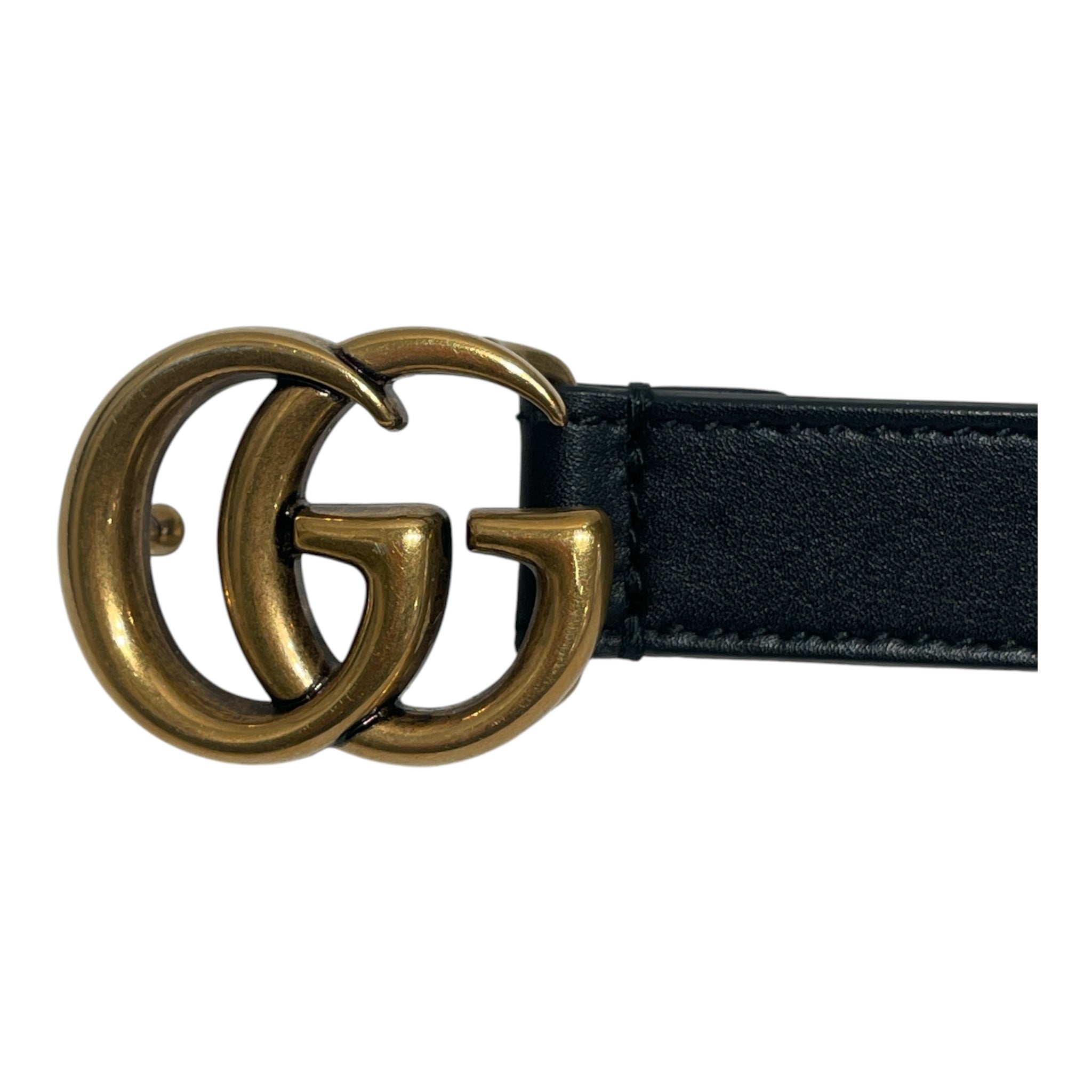 GUCCI/Belt/Leather/BLK/L's/Small GG Buckle Skinny Belt view 3